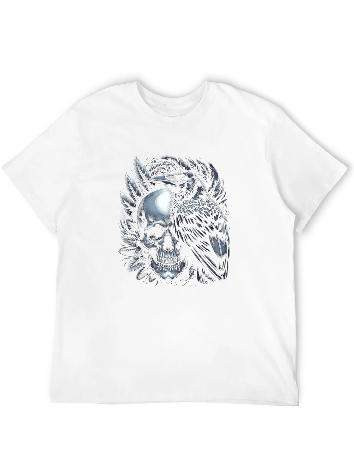 Raven Skull T-Shirt - Gothic Style