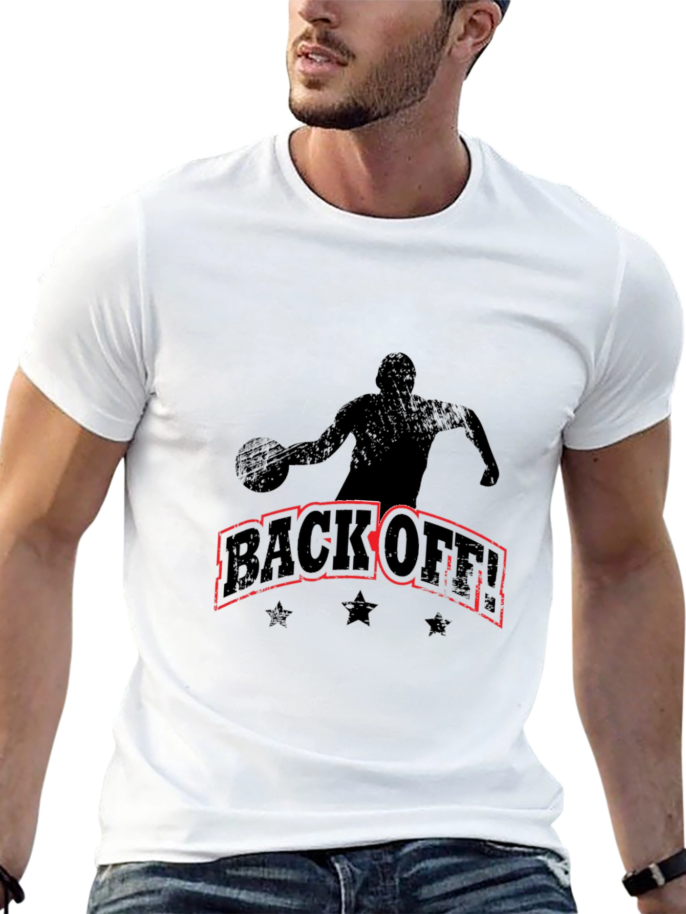 Black T-Shirt - Basketball Design