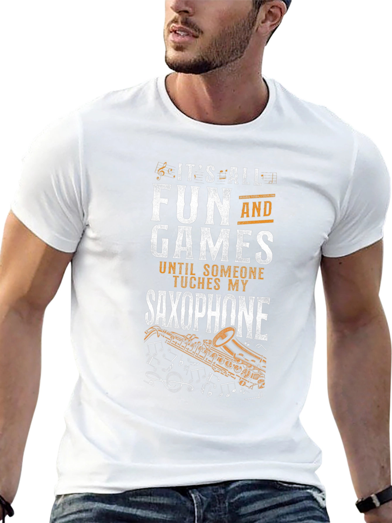 Fun and Games Saxophone Graphic Tee