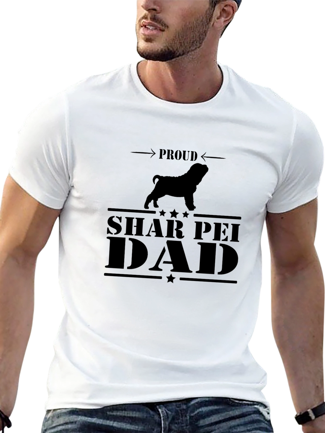 Proud Shar Pei Dad T-Shirt