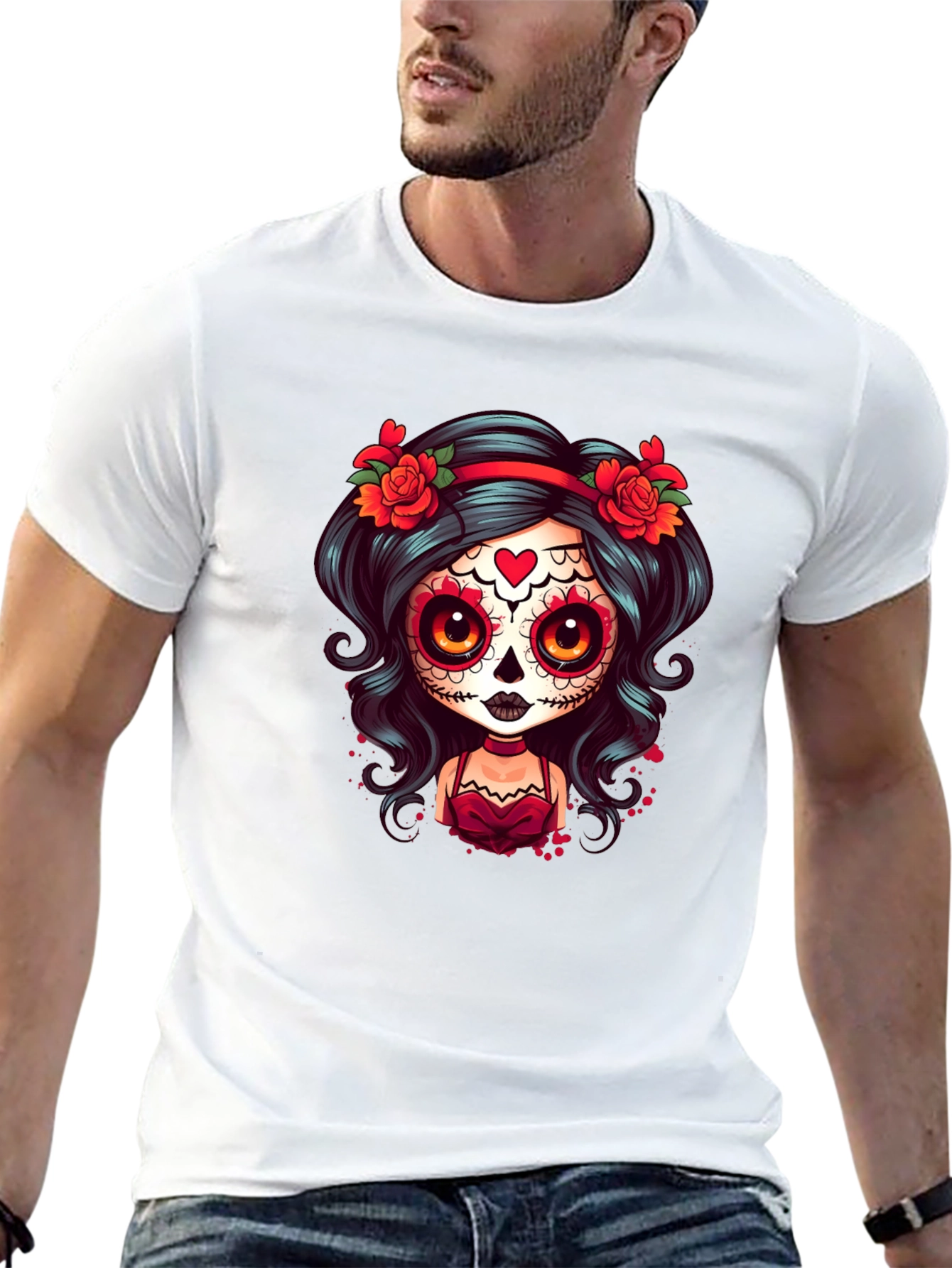 Sugar Skull Girl T-Shirt - Day of the Dead