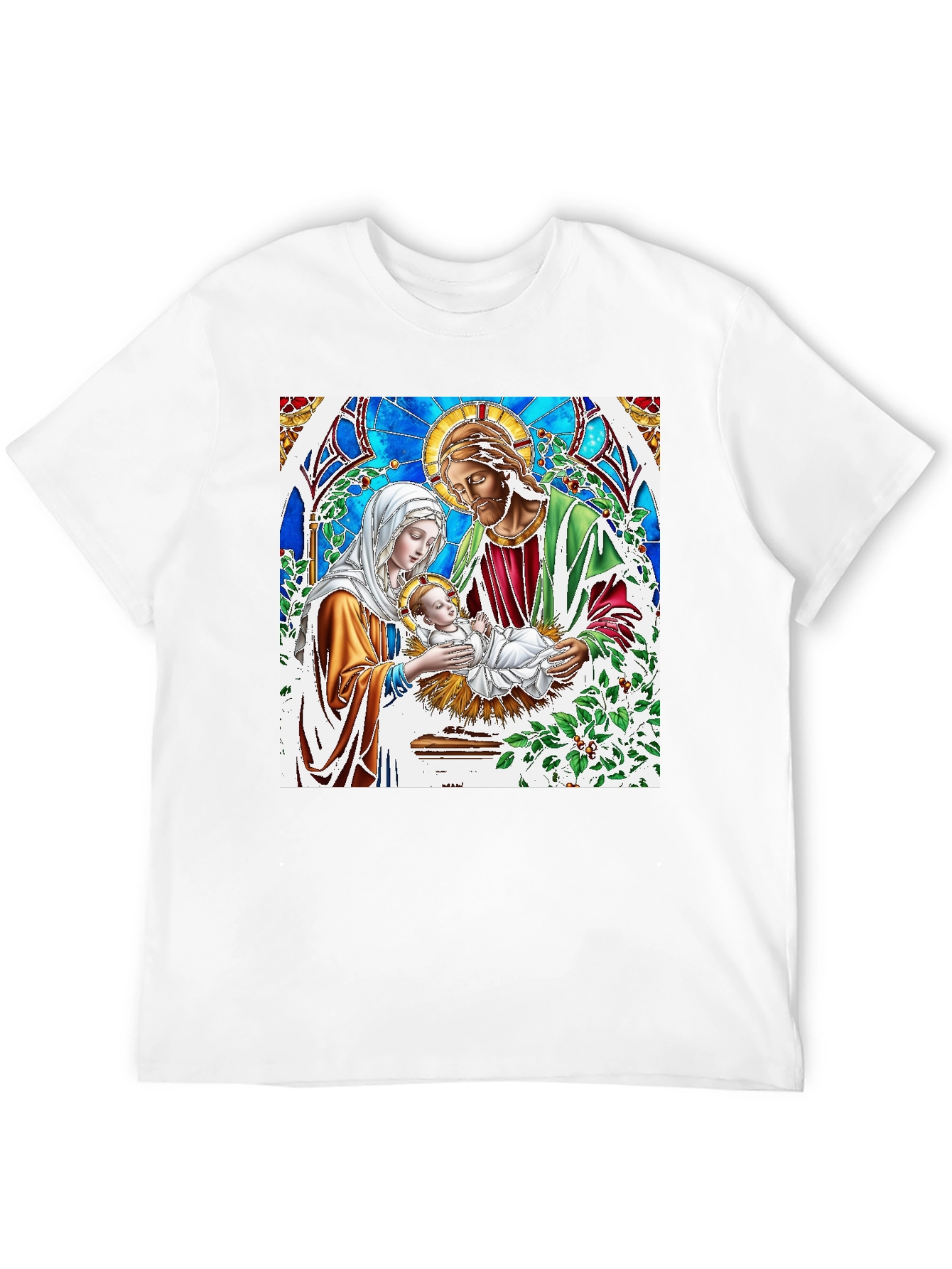 Nativity Scene T-Shirt Jesus Mary & Joseph Graphic Tee