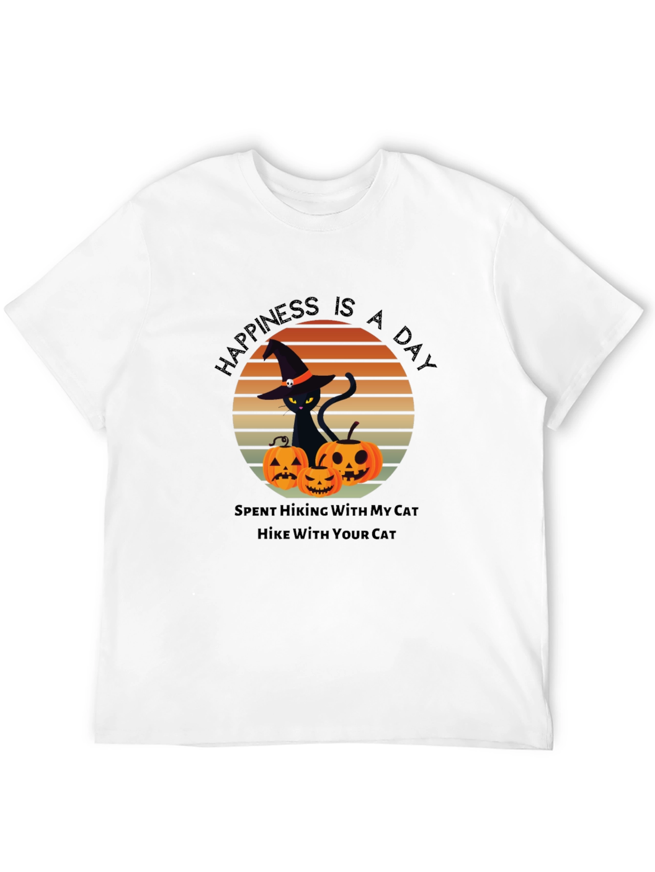 Halloween Cat Hiking T-Shirt - Hike With Your Cat