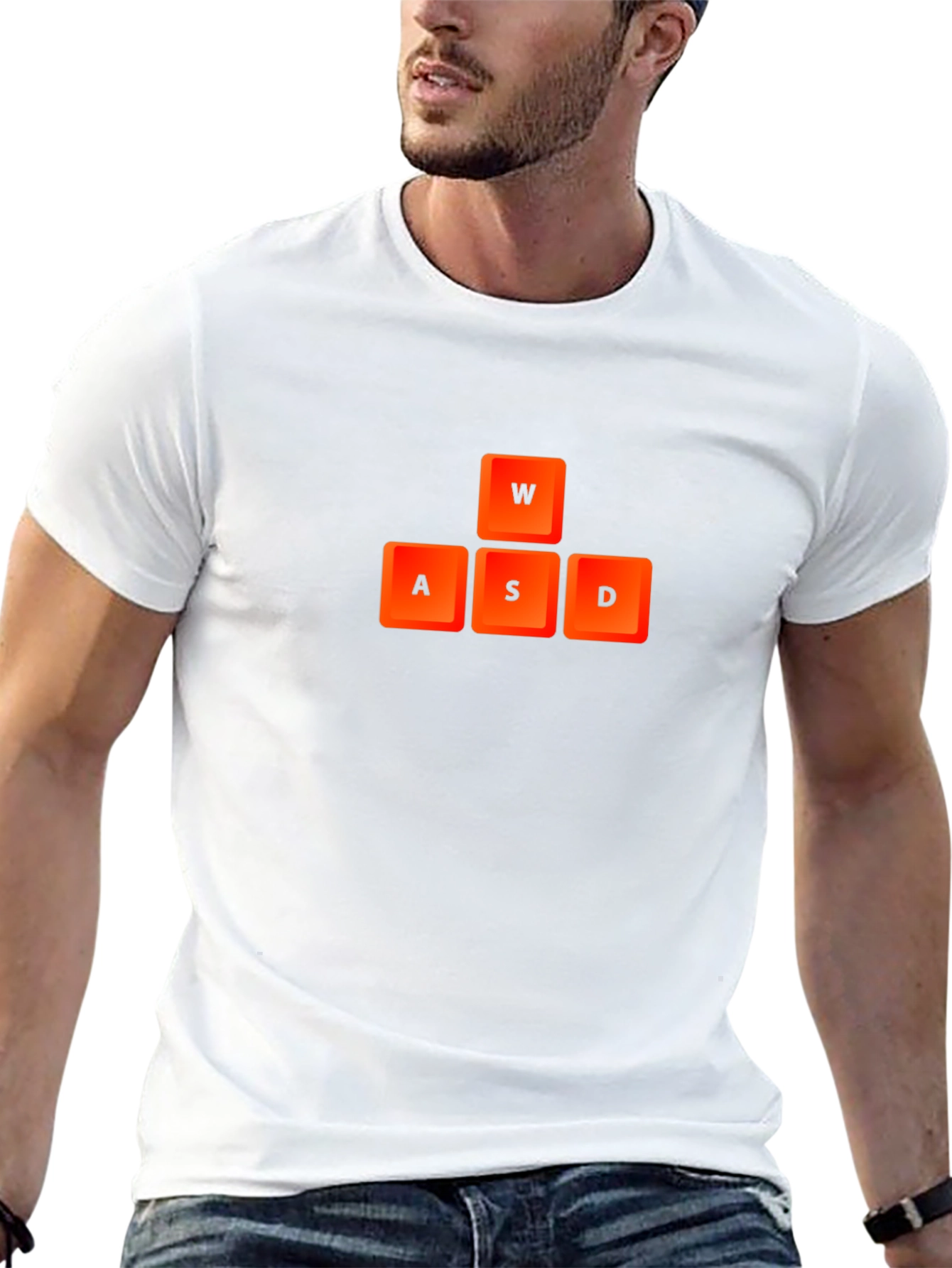 Gamer T-Shirt - WASD Keys Black Tee