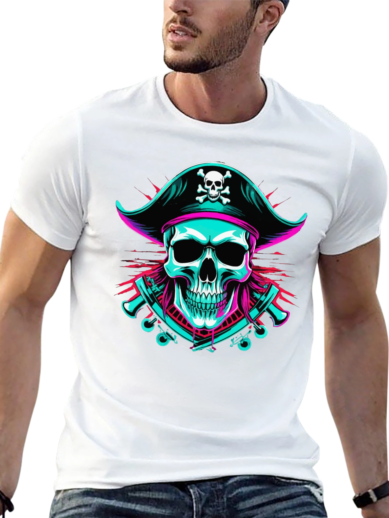 Pirate Skull T-Shirt - Bold Graphic Tee