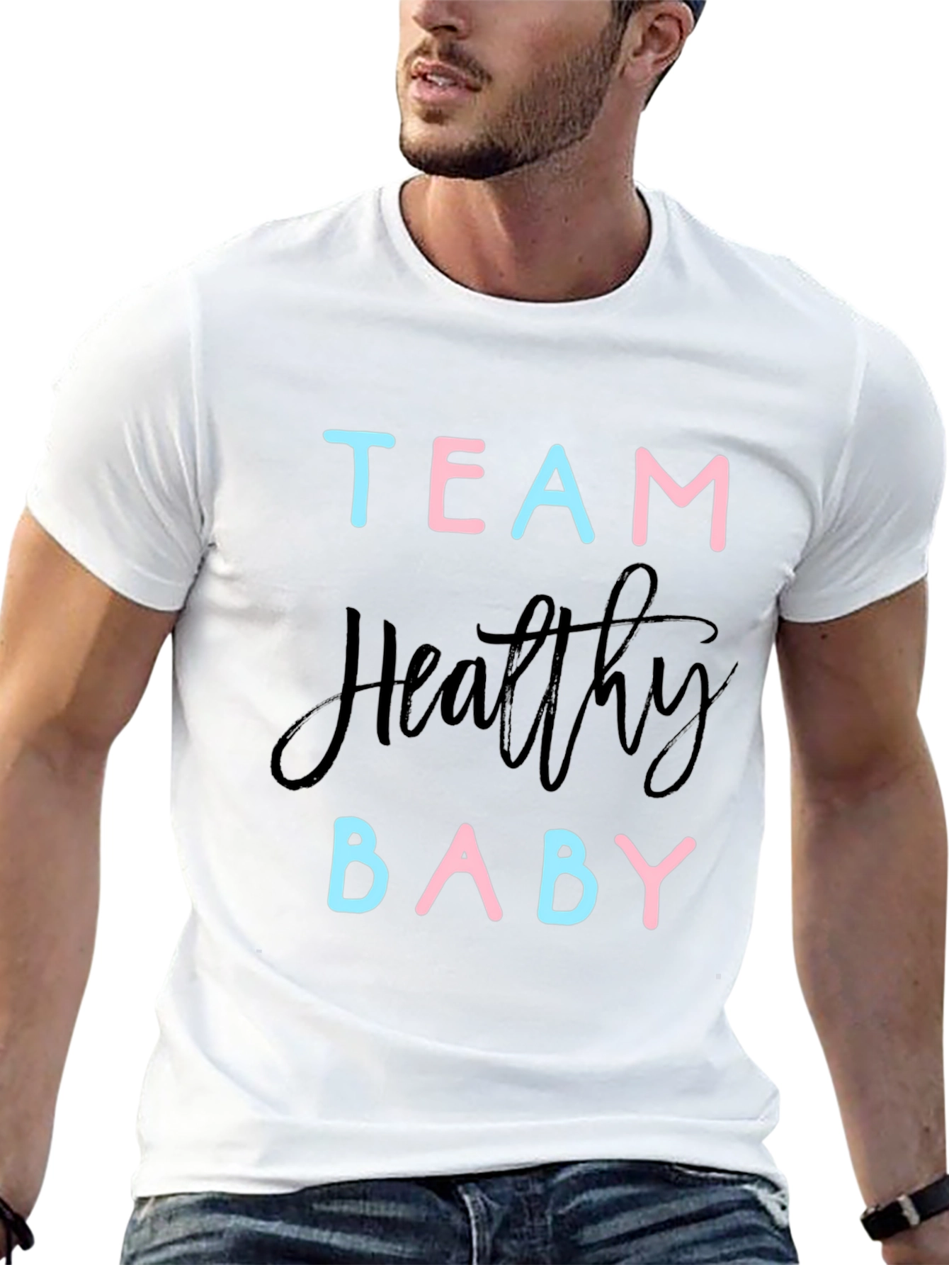Team Healthy Baby Gender Reveal T-Shirt