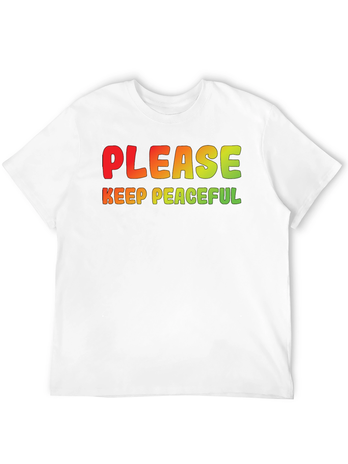 Peaceful Statement Tee - Black Crew Neck