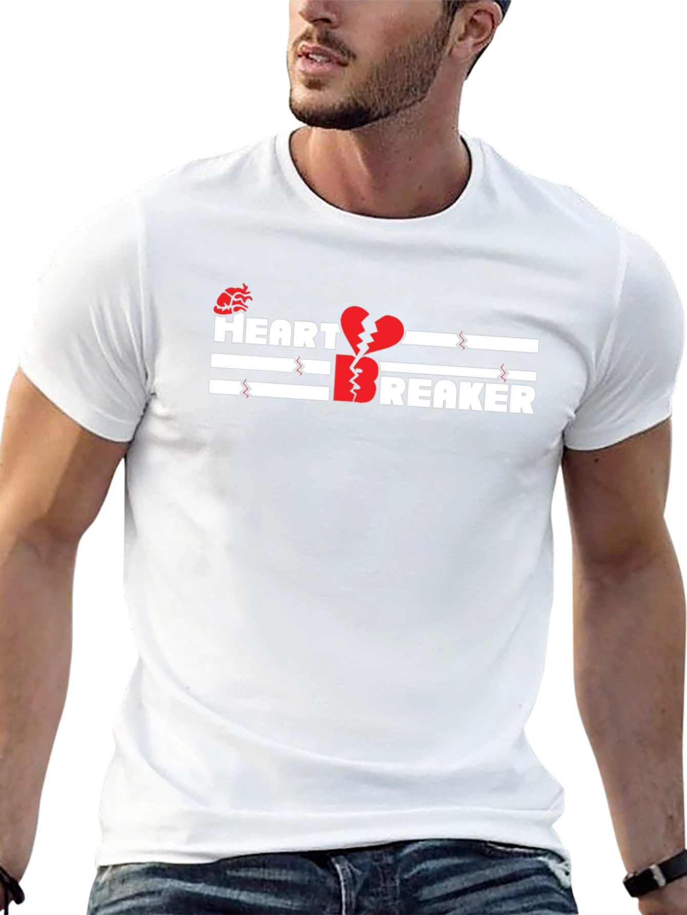 Heartbreaker Graphic Print Black T-Shirt