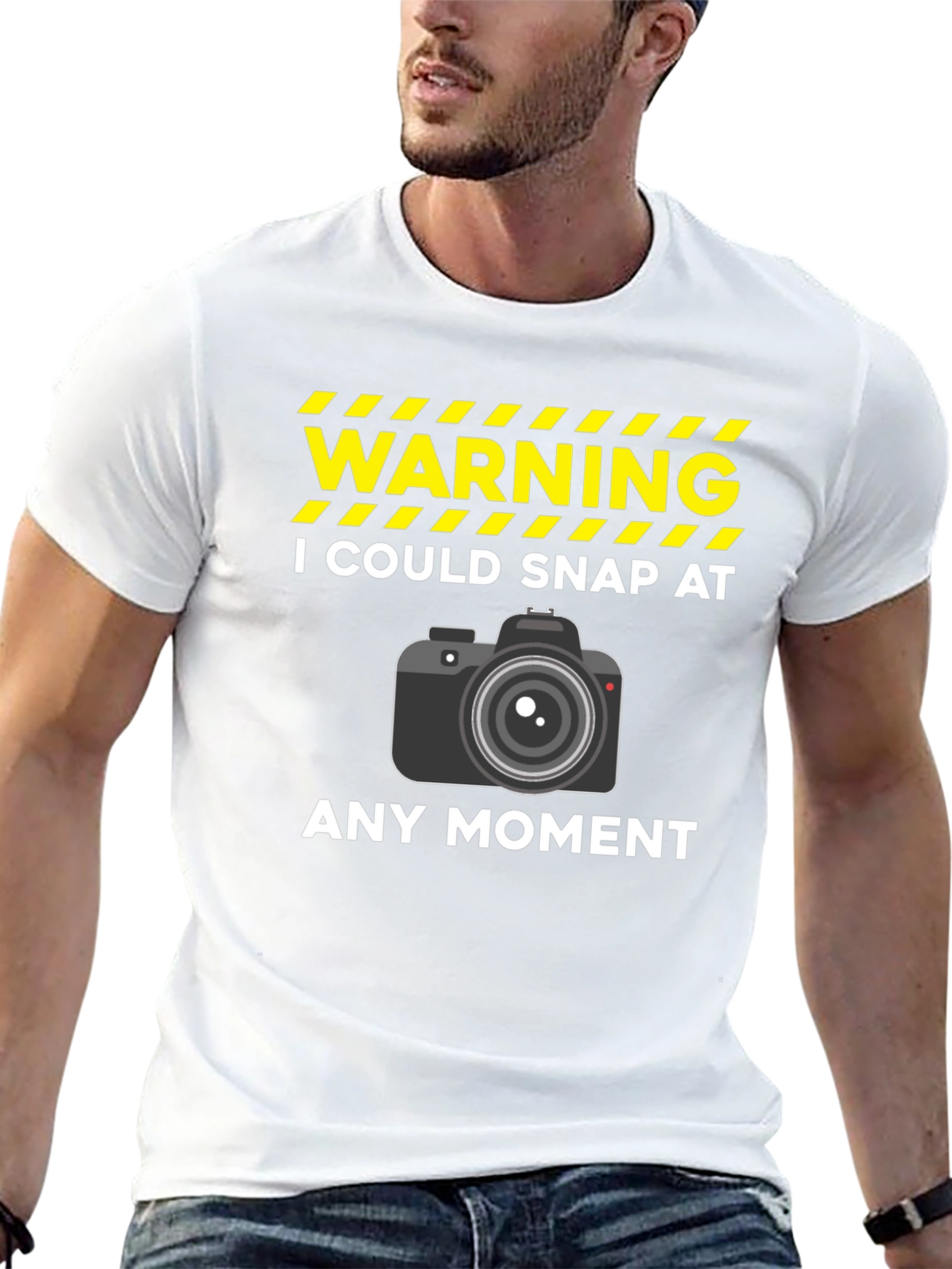 Warning Photographer T-Shirt - Snap at Any Moment