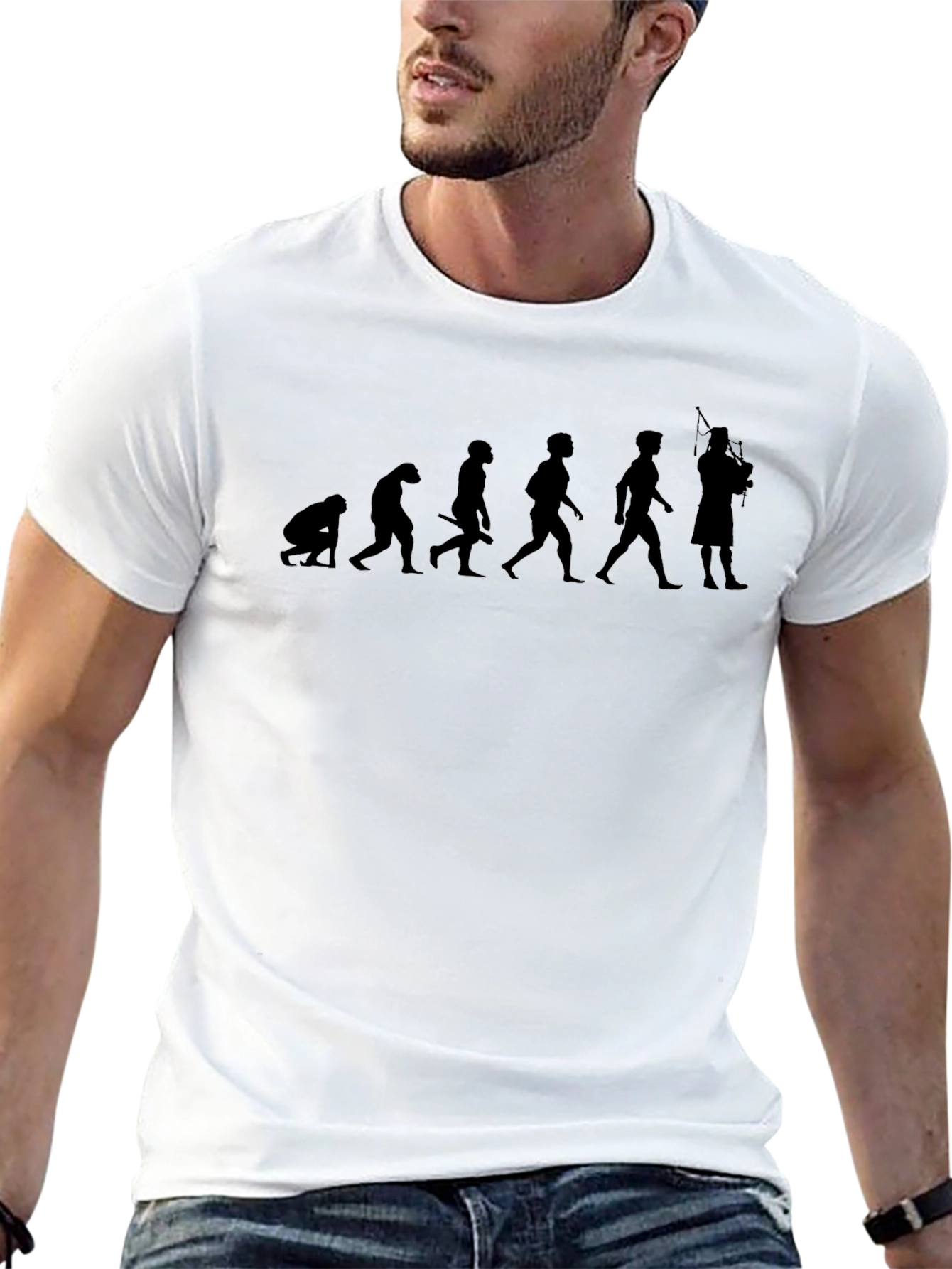 Evolution Bagpiper Graphic T-Shirt