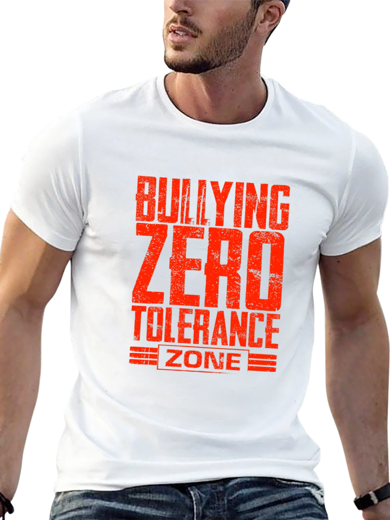Bullying Zero Tolerance Zone Black T-Shirt