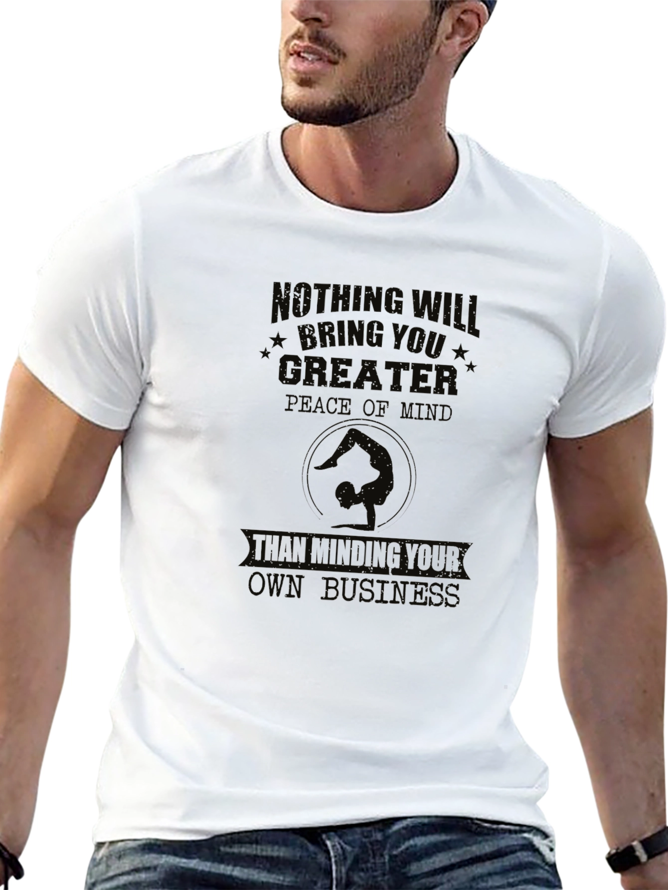 Peace of Mind Graphic Black T-Shirt