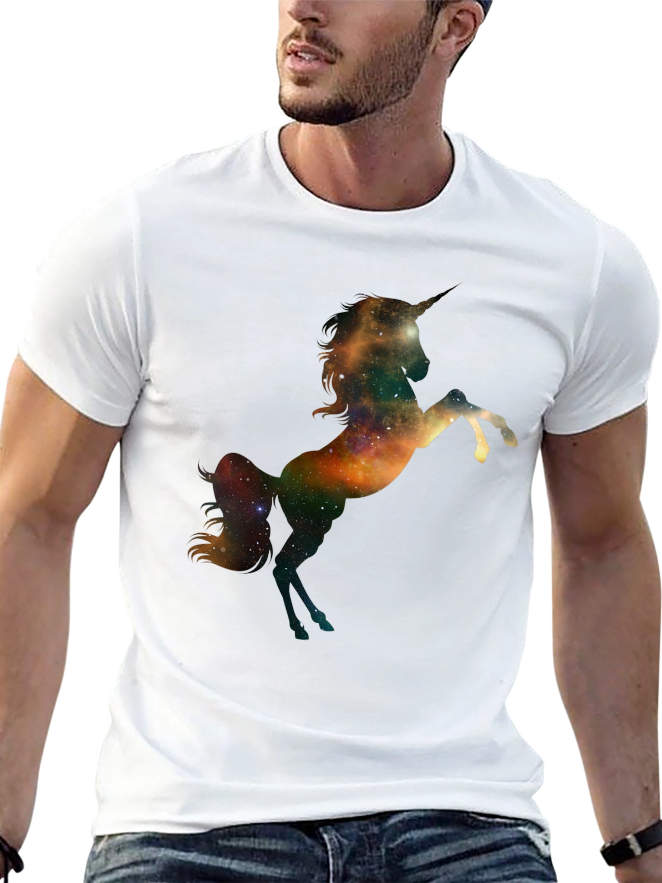 Galaxy Unicorn Black T-Shirt