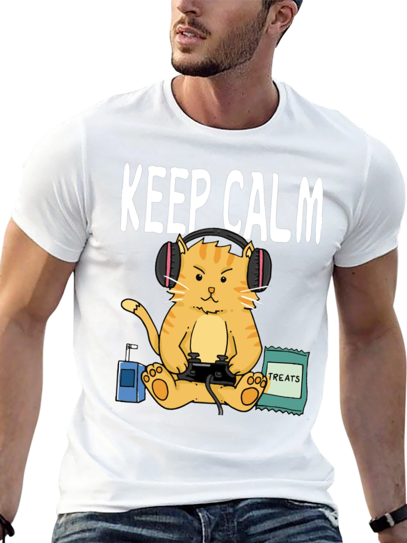 Keep Calm Gamer Cat T-Shirt