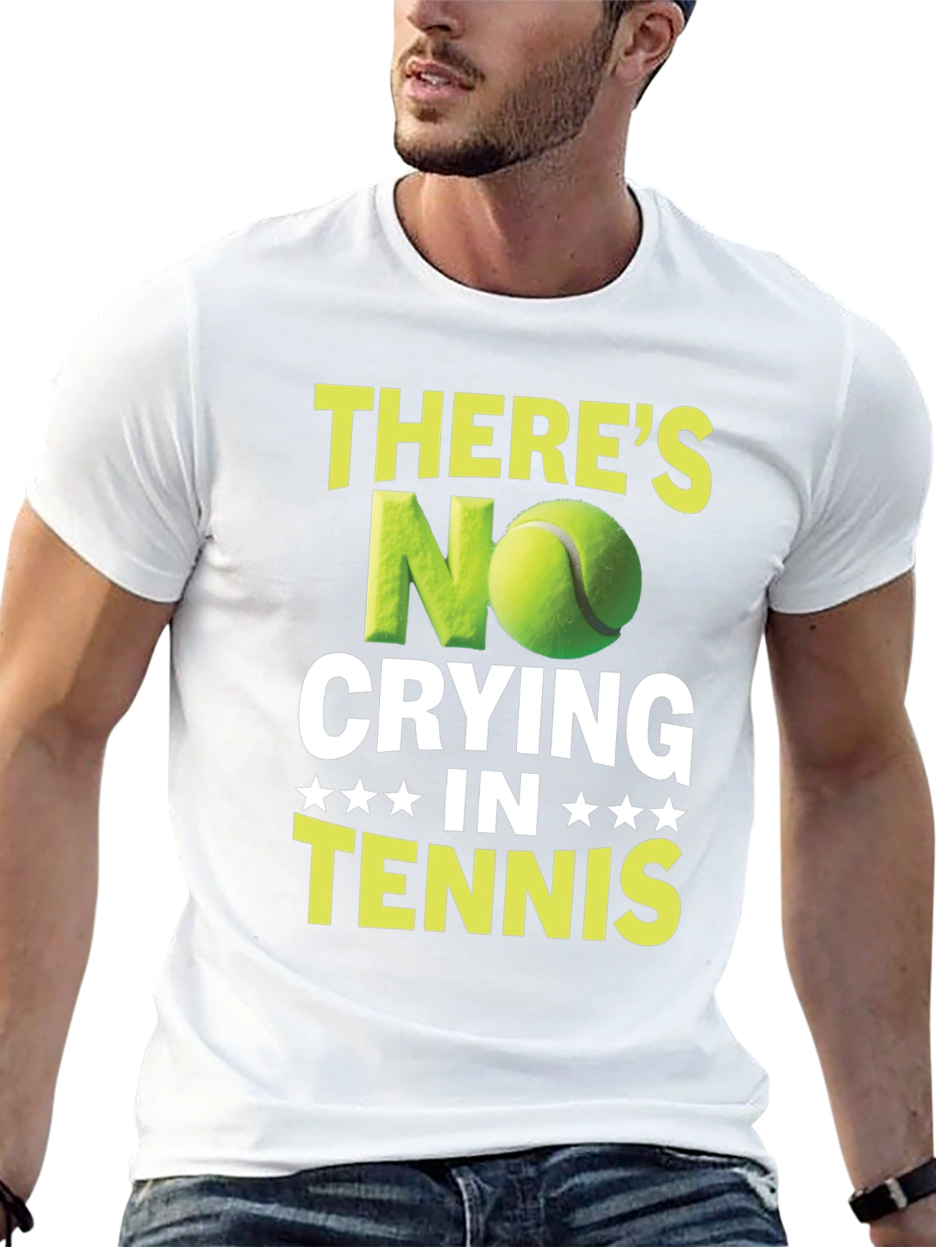 Funny Tennis T-Shirt - No Crying In Tennis