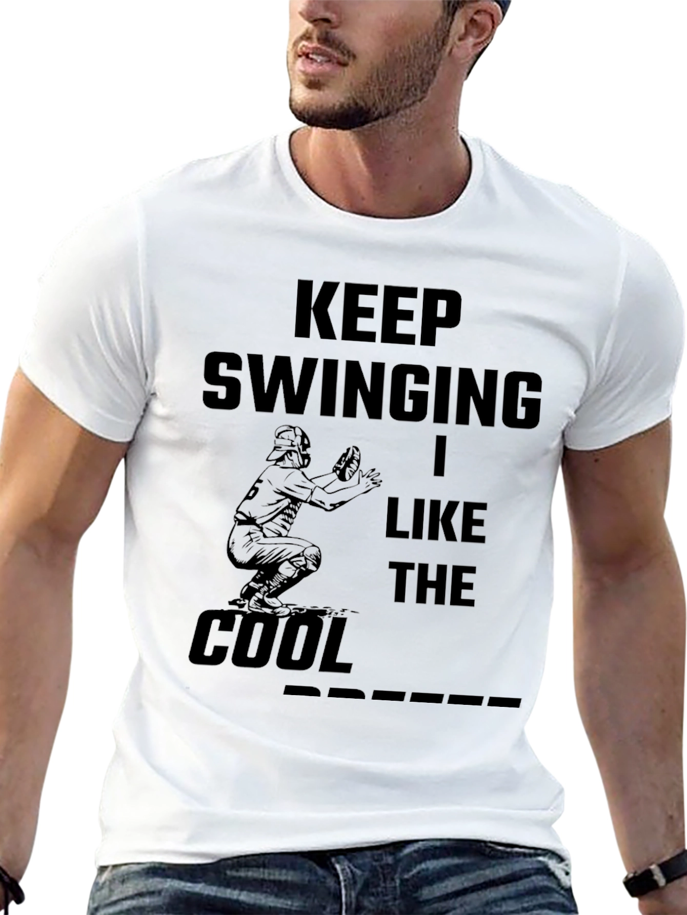 Keep Swinging I Like The Cool Breeze Black Tee