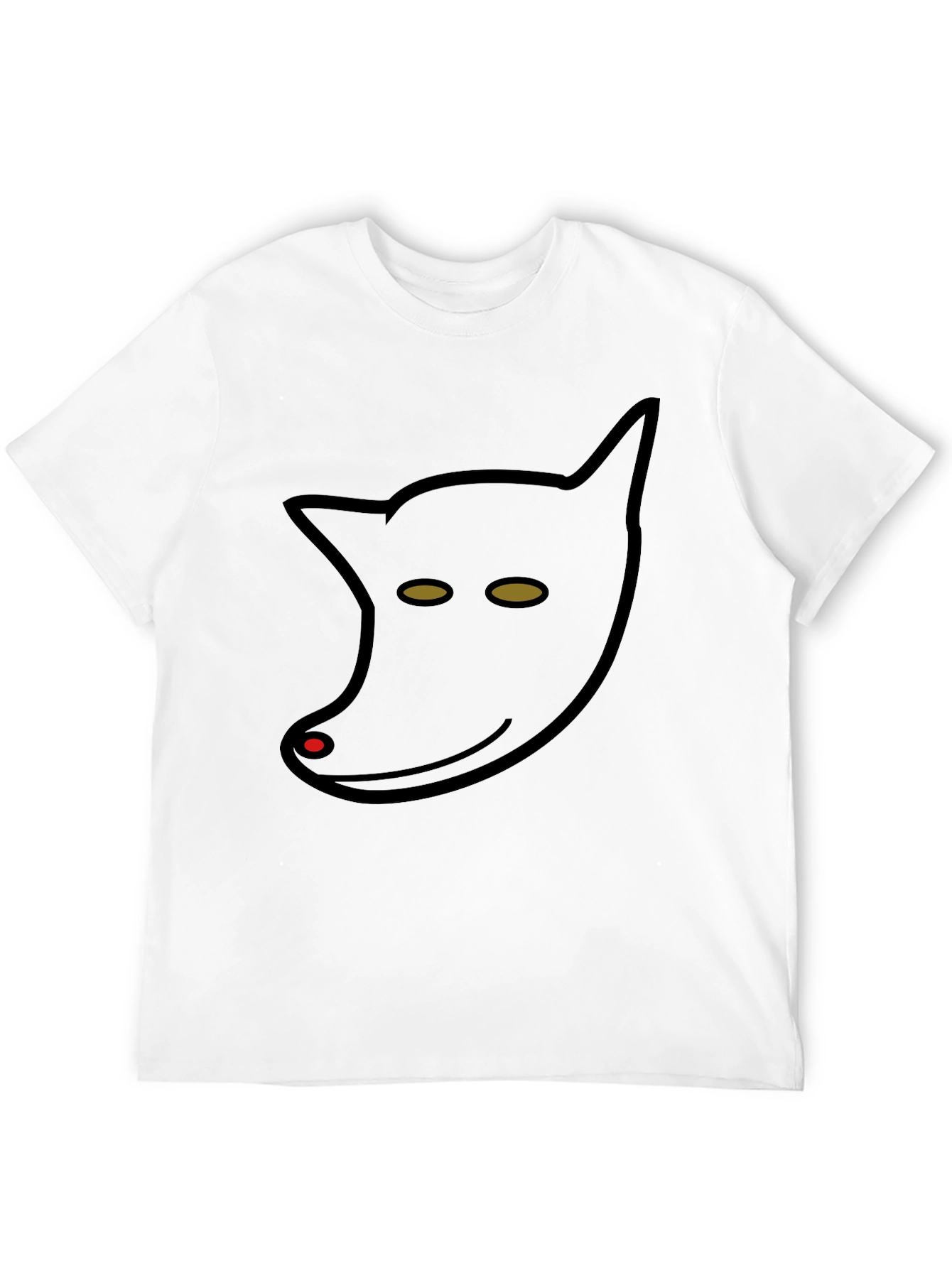 Mens Black T-Shirt with Graphic Dog Design