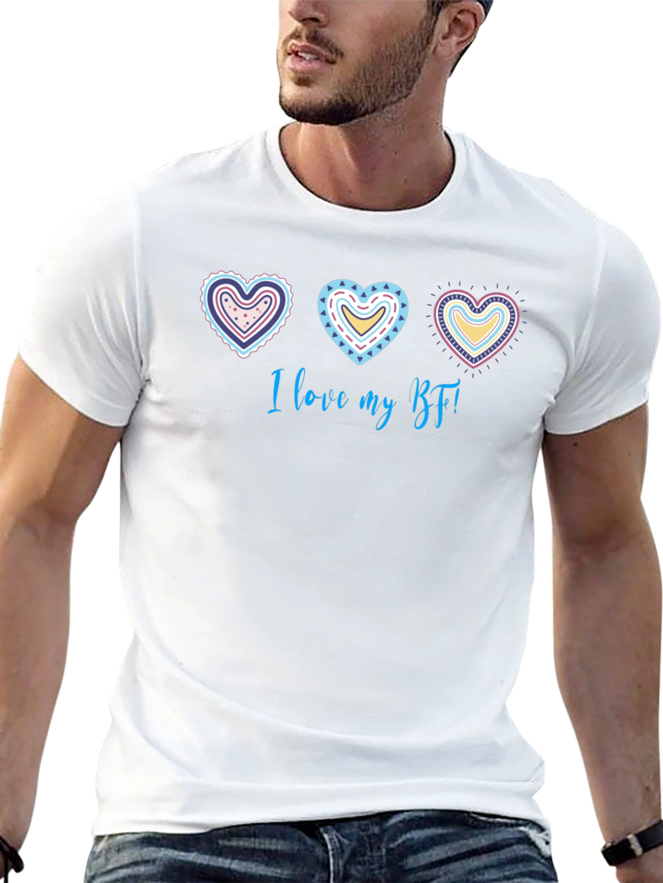 I Love My BF Graphic Tee - Heart Design