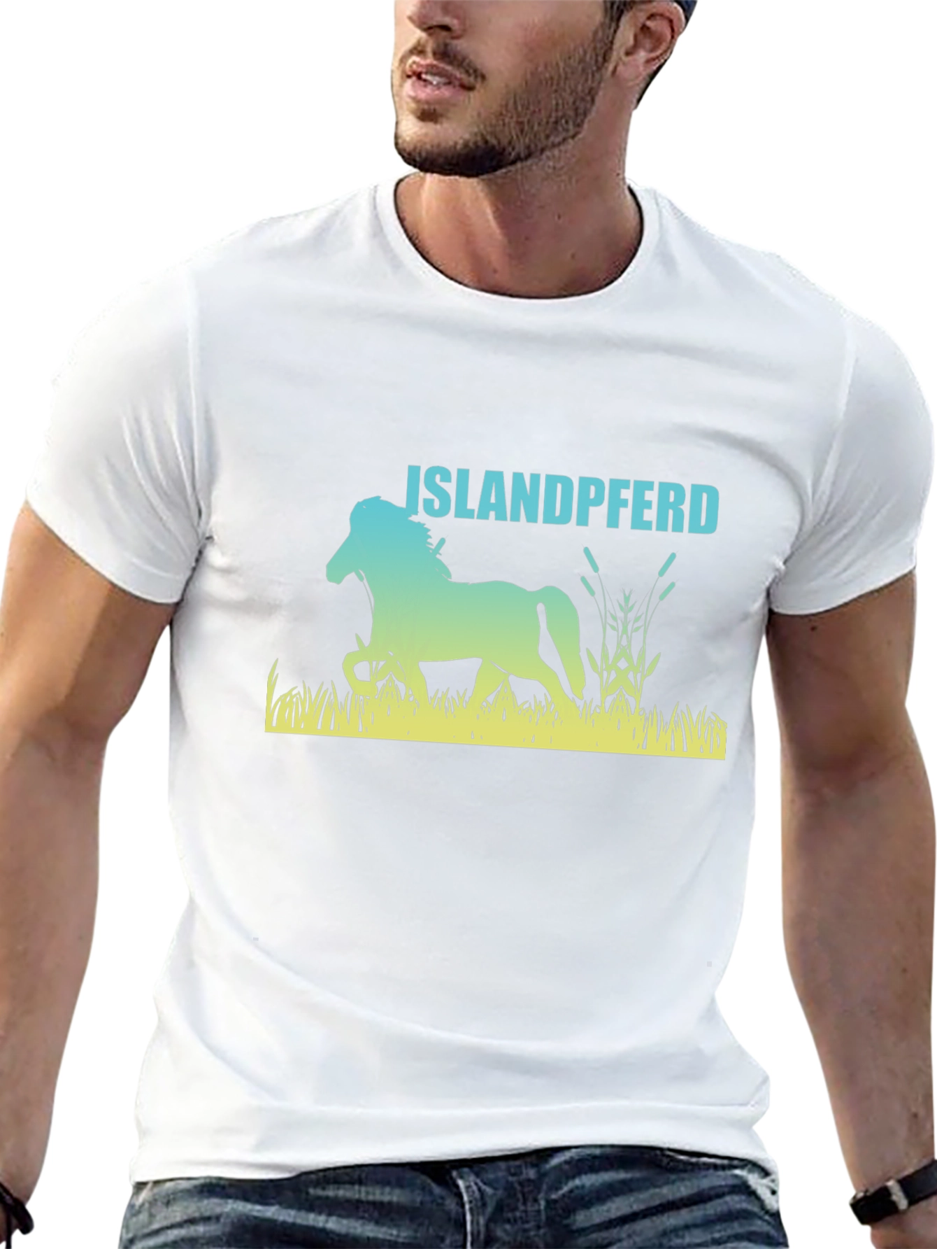 Islandpferd Horse Silhouette Graphic Tee