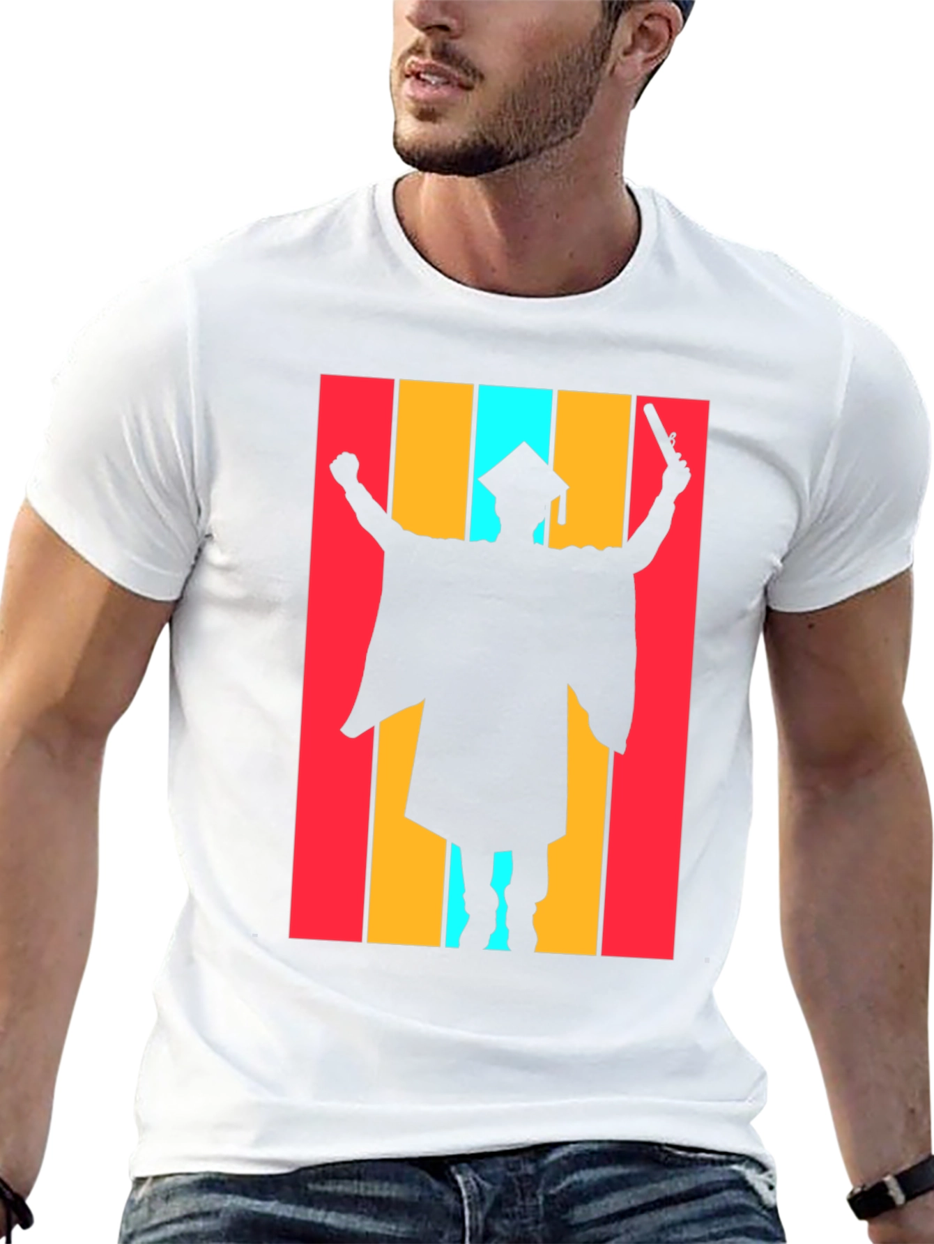 Graduation Silhouette Black T-Shirt