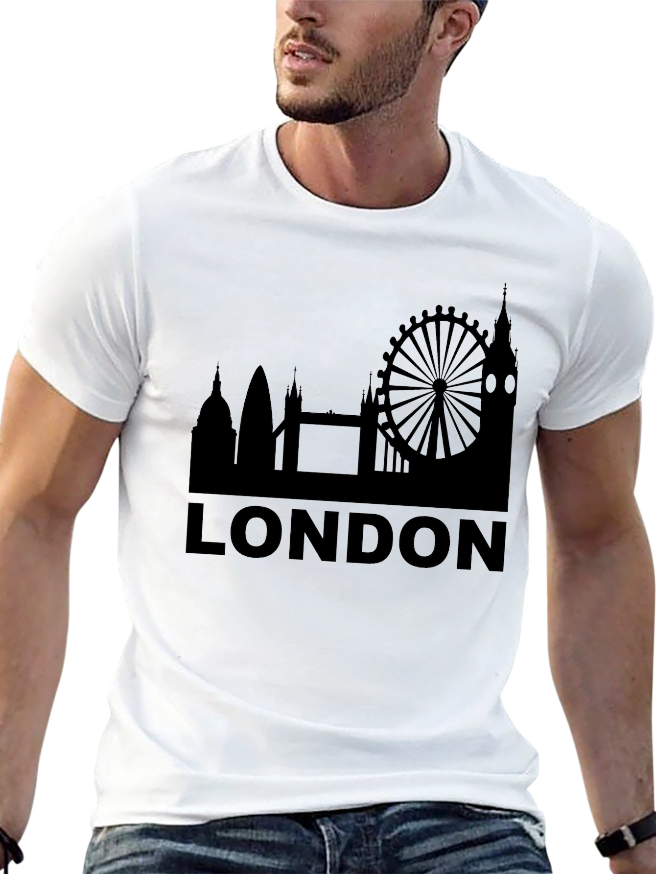 London Skyline Black T-Shirt