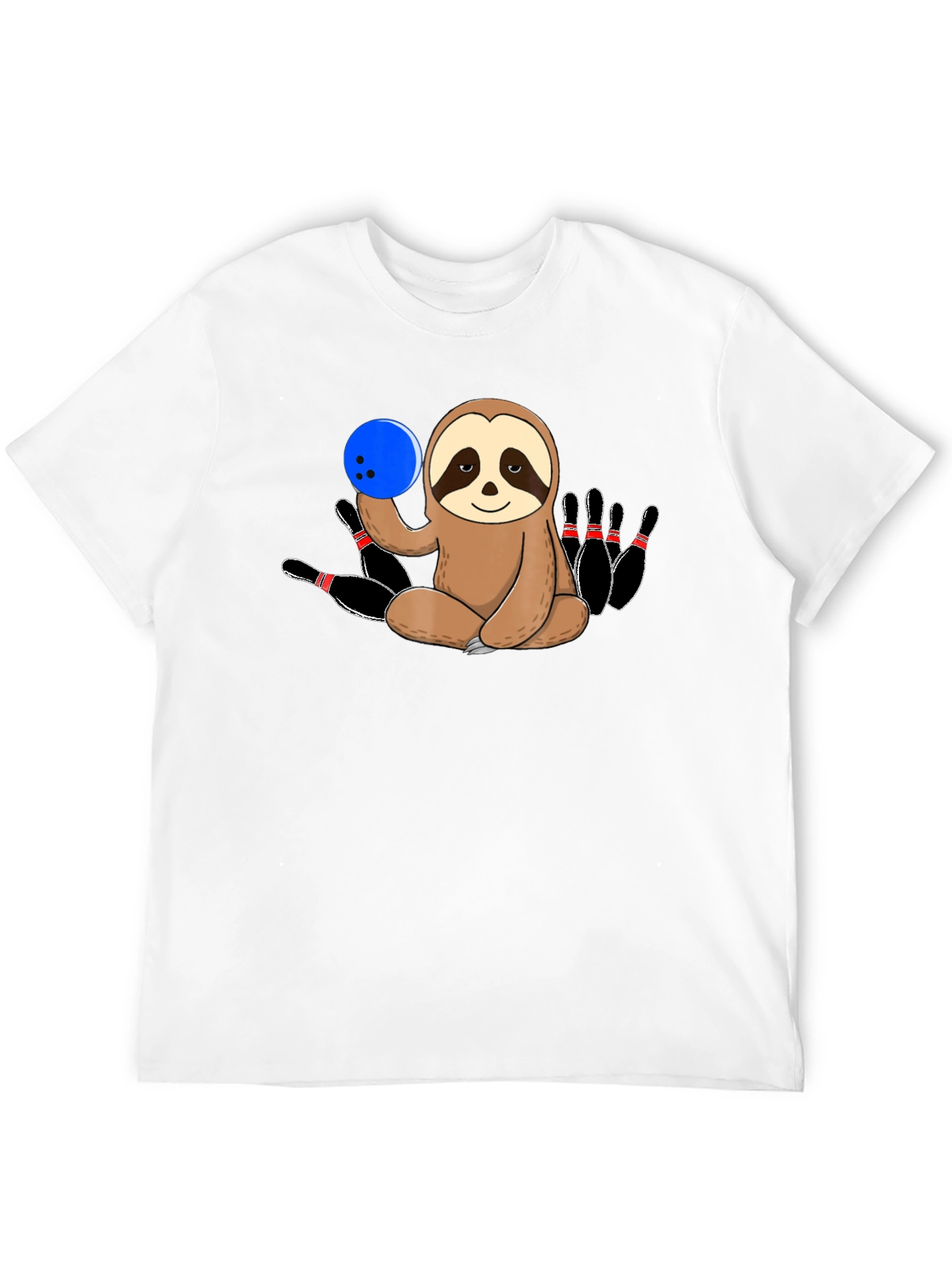 Sloth Bowling T-Shirt Funny Bowling Pin Tee