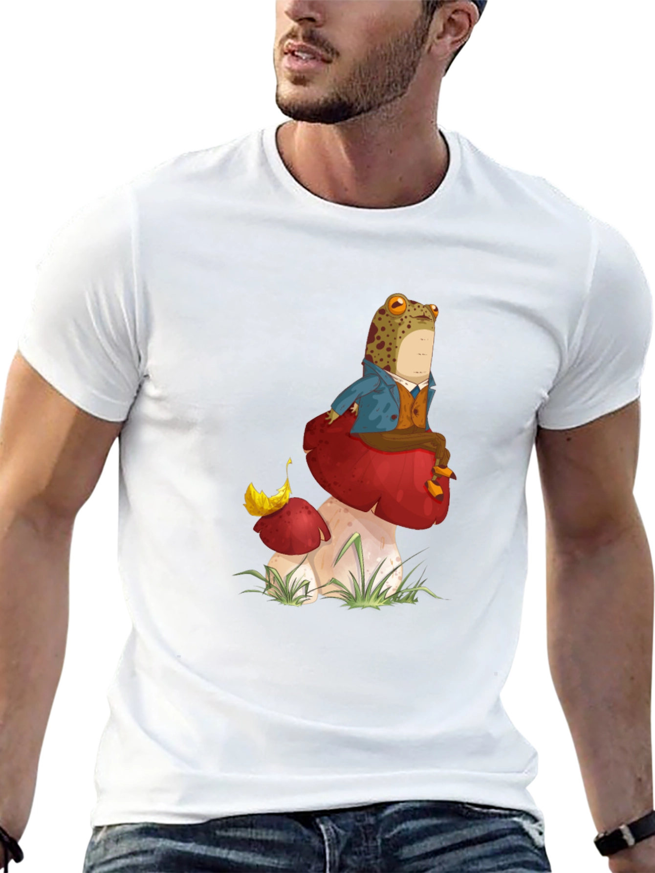 Frog on Mushroom Graphic Tee