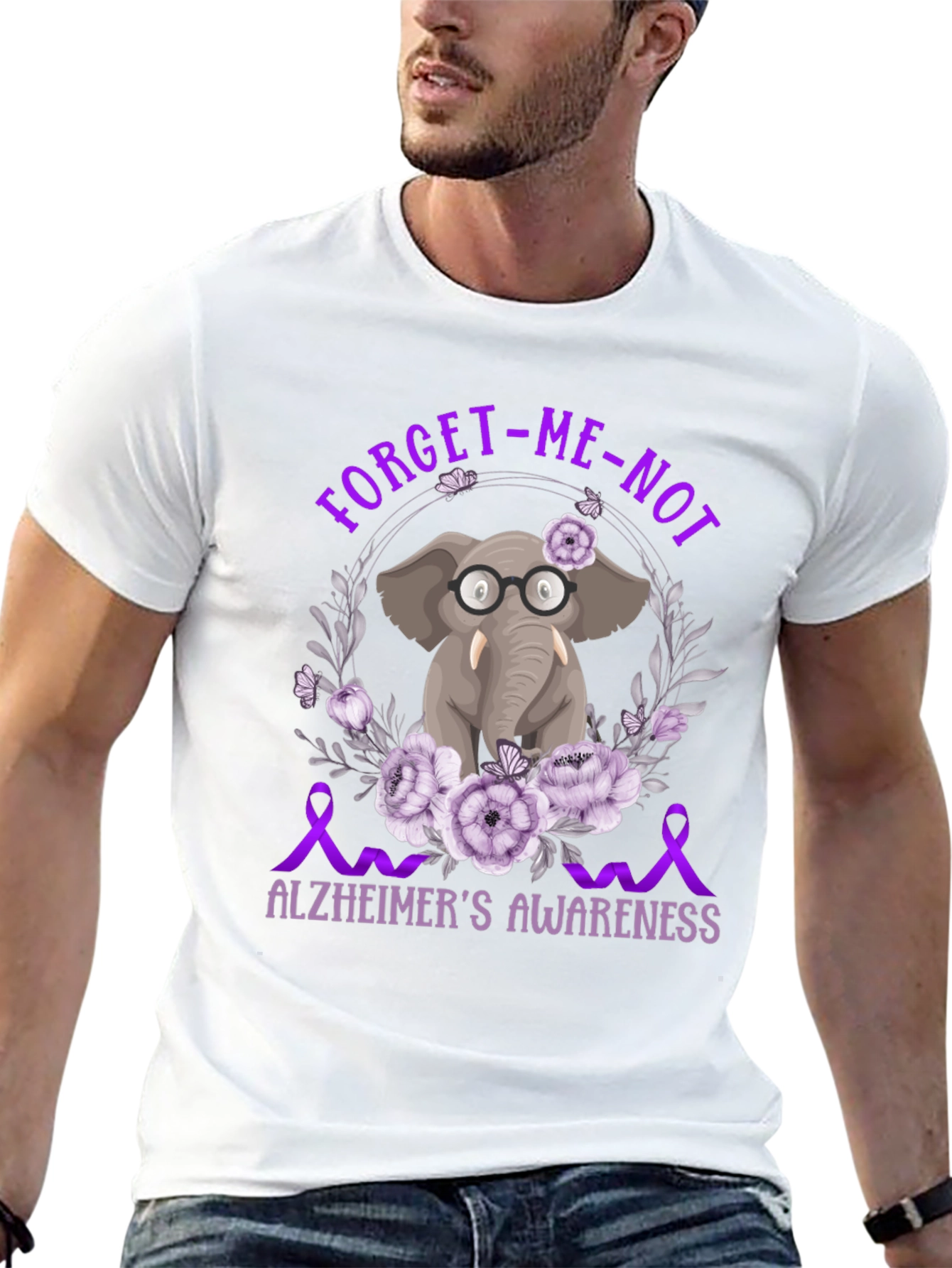 Alzheimers Awareness Elephant T-Shirt
