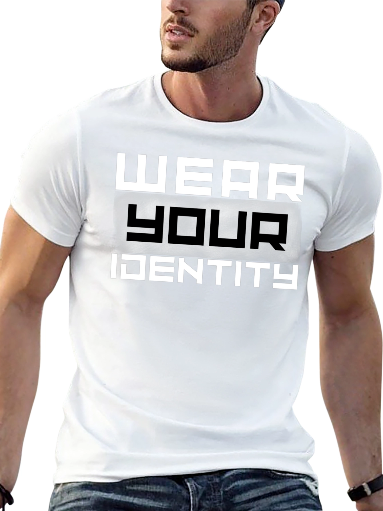 Wear Your Identity Black Graphic T-Shirt