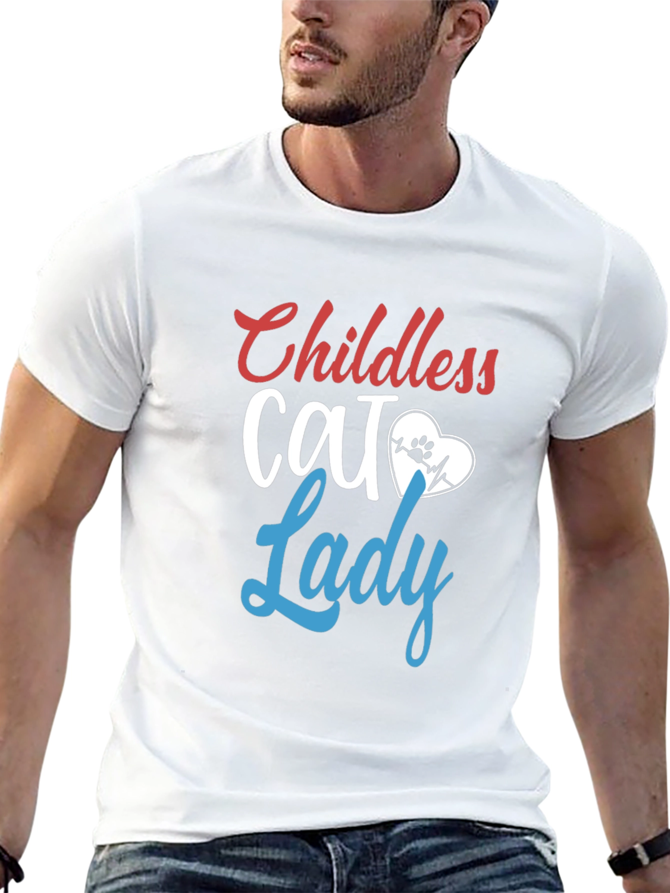 Childless Cat Lady Graphic T-Shirt - Black