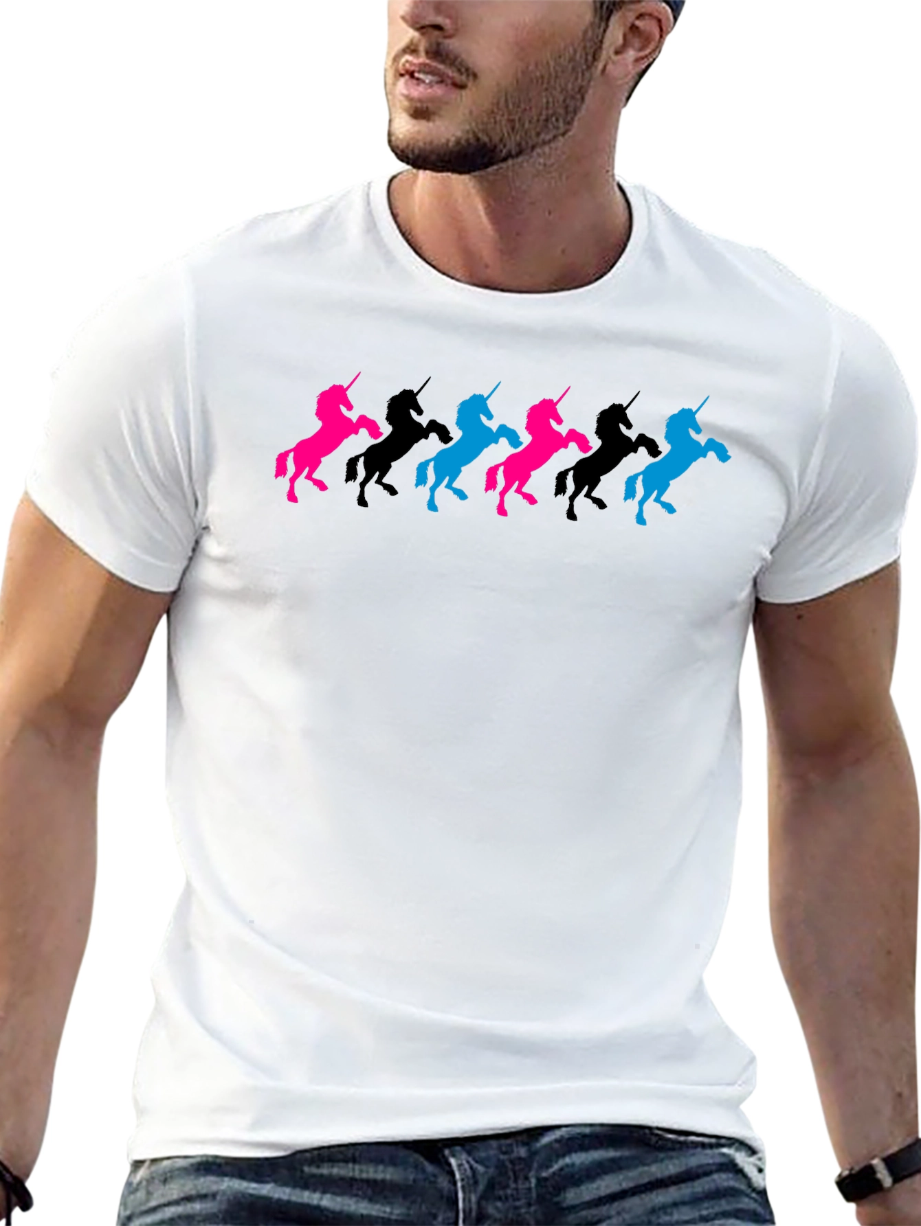 Unicorn Silhouette T-Shirt - Black