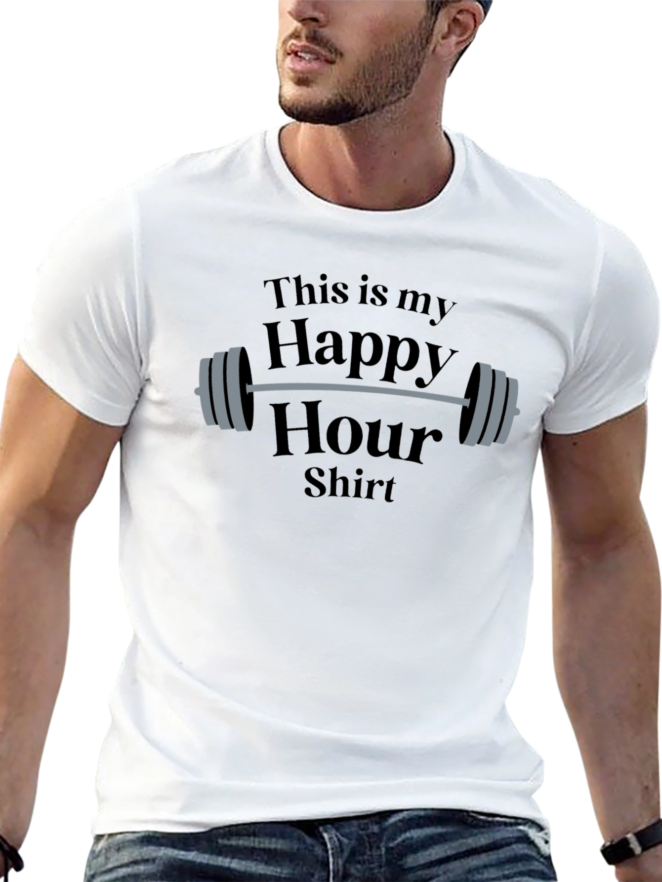 Happy Hour Gym T-Shirt - Workout Motivation