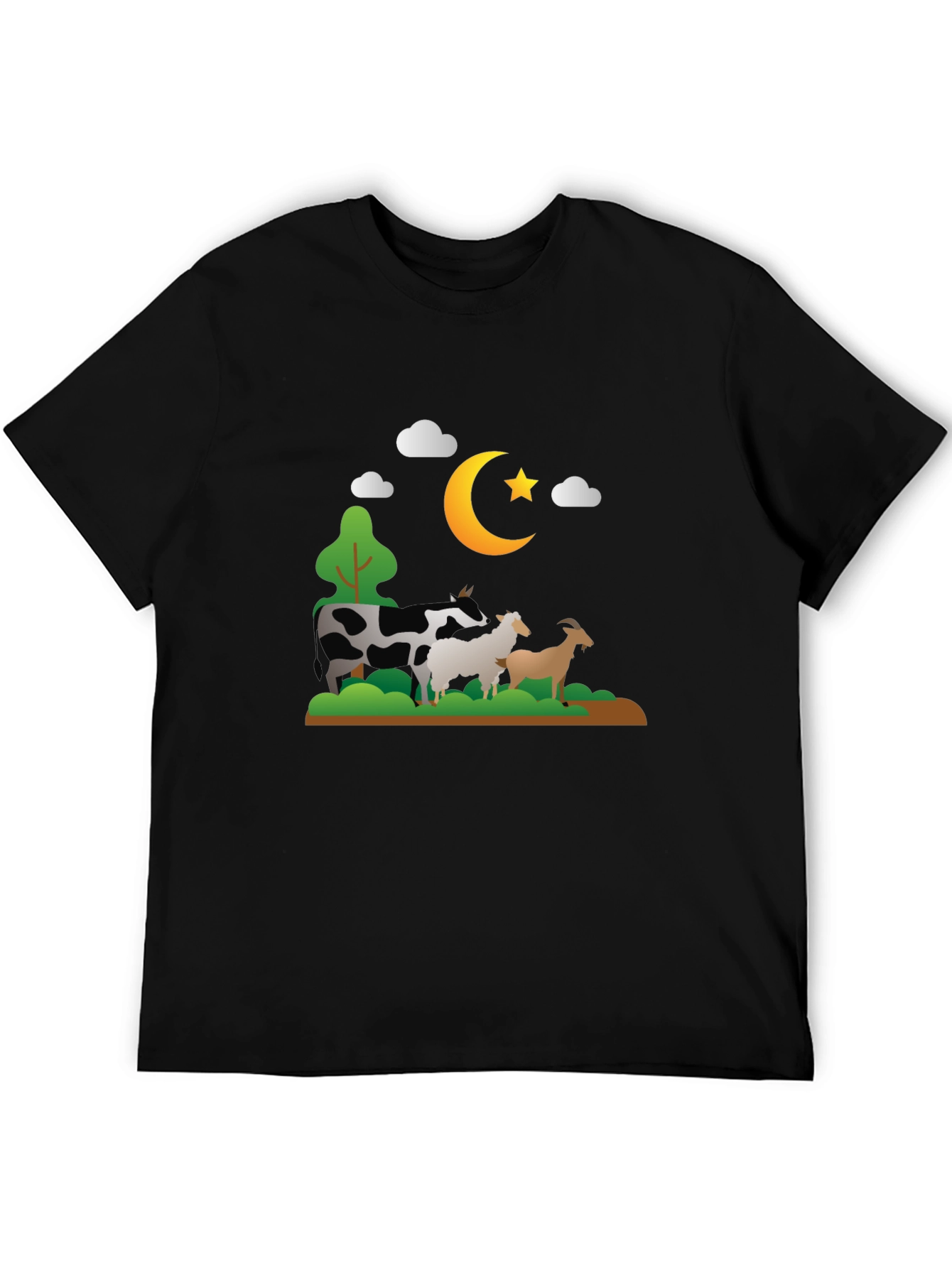 Eid Mubarak T-Shirt - Moon Star and Animals