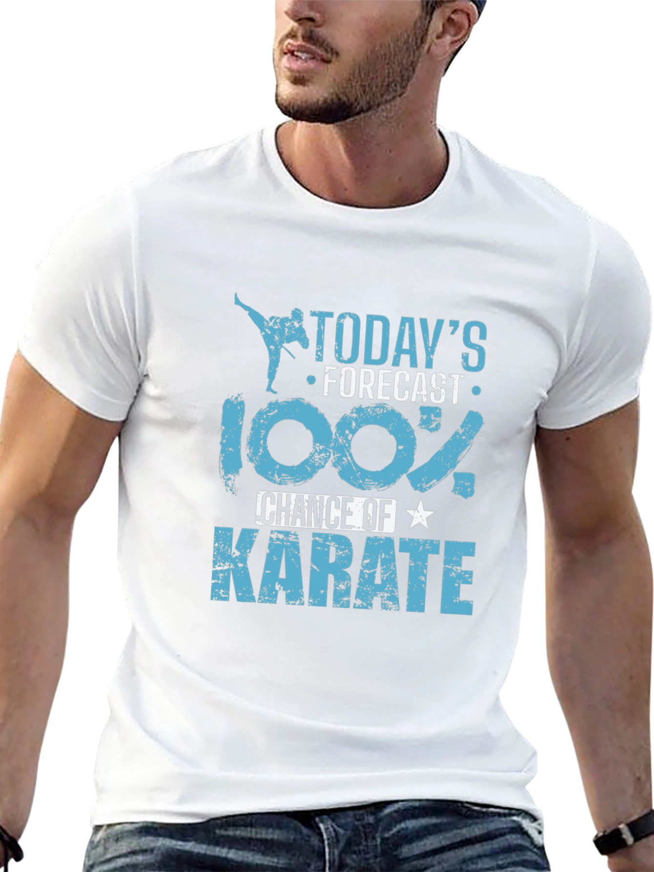 Karate Forecast Black Graphic T-Shirt