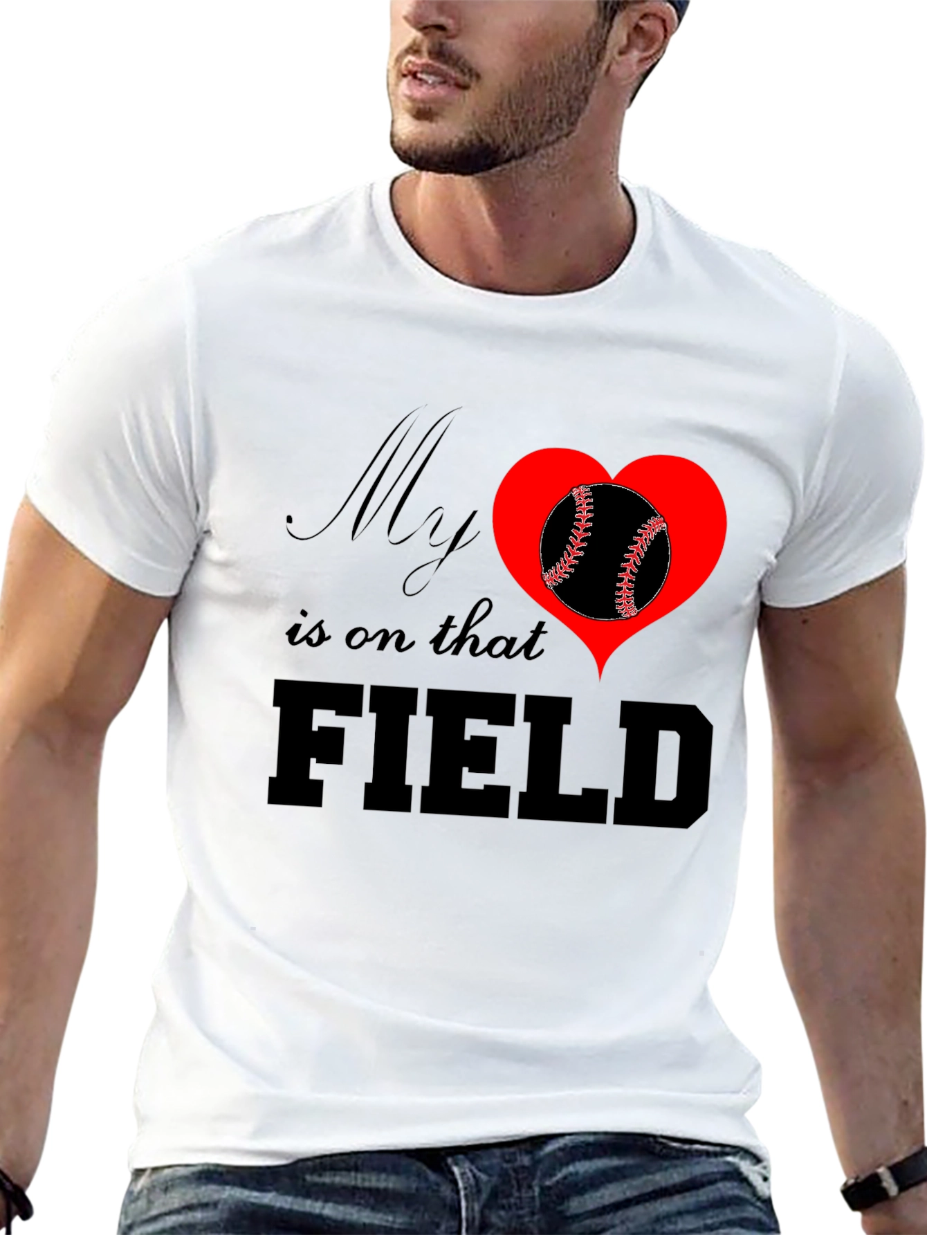 My Heart Is On That Field T-Shirt Baseball