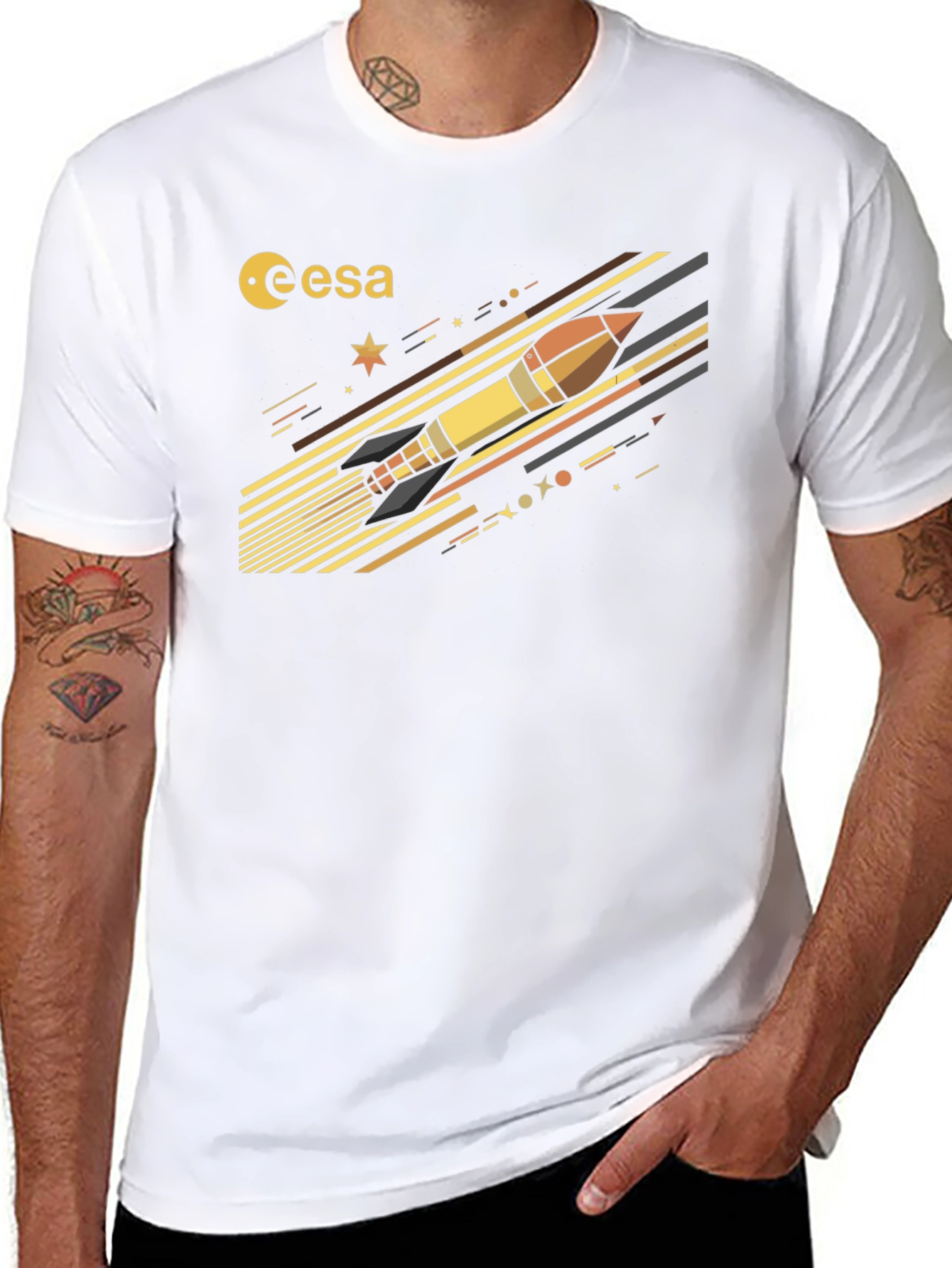 ESA Rocket T-Shirt - Retro Space Design