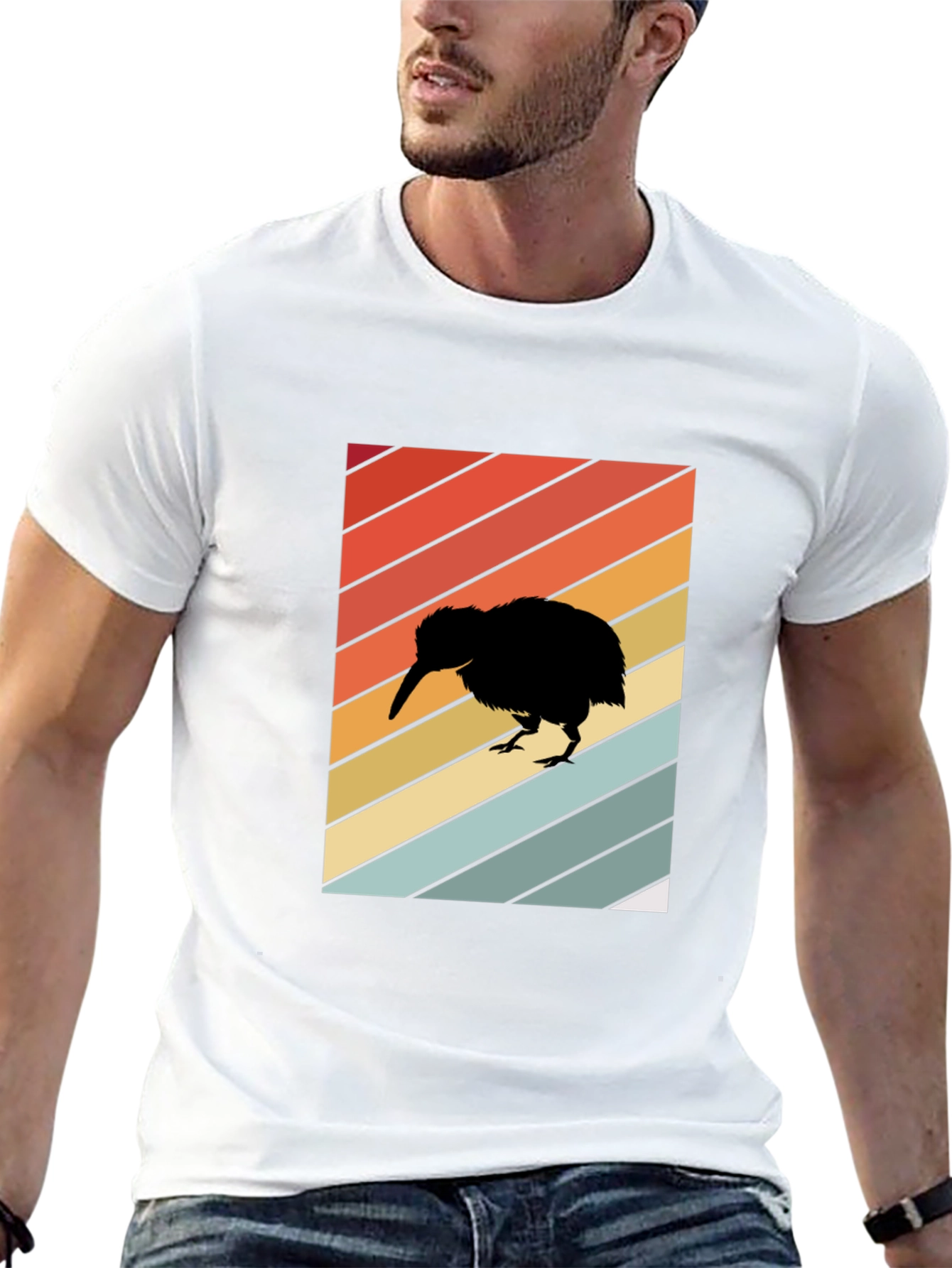 Retro Kiwi Bird T-Shirt - Cool Animal Tee