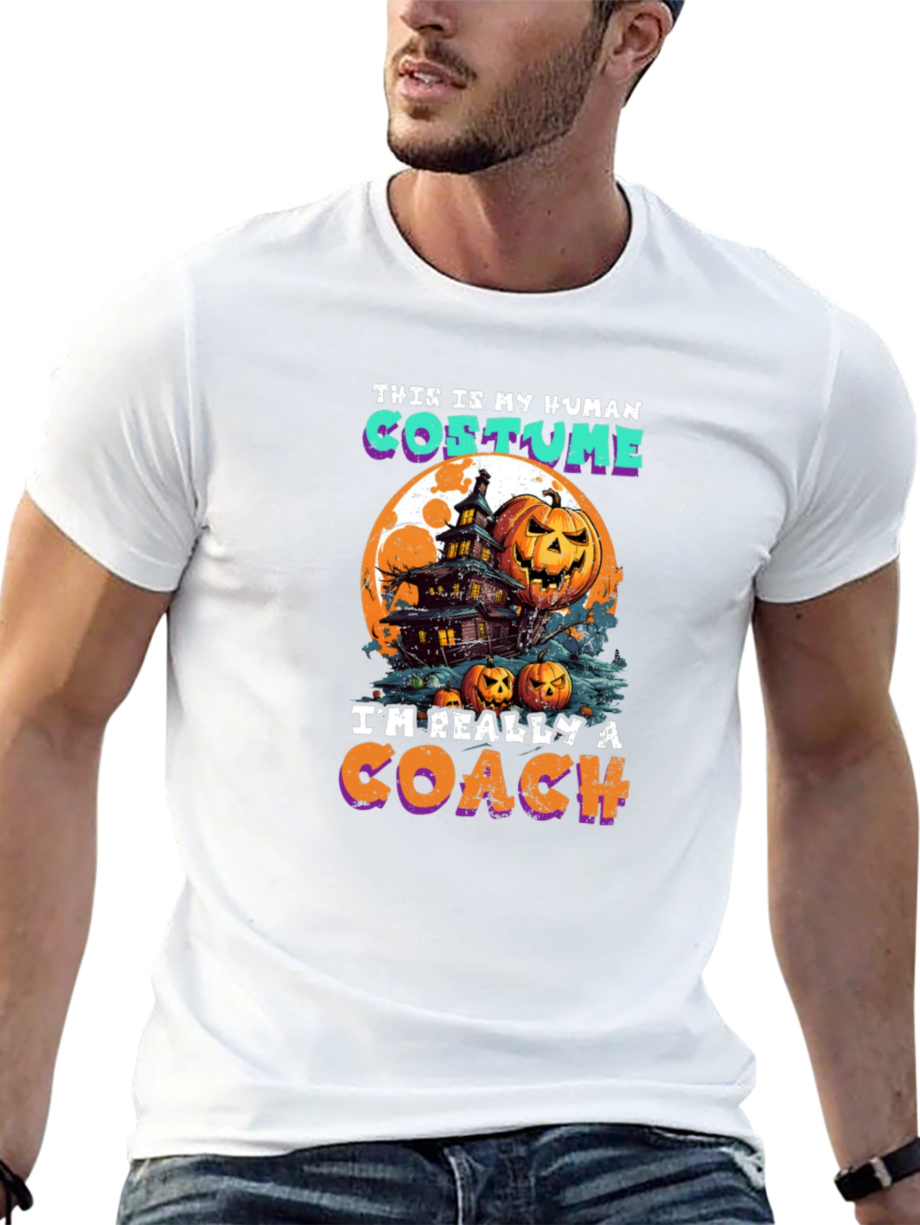 Halloween Coach Costume Graphic Tee