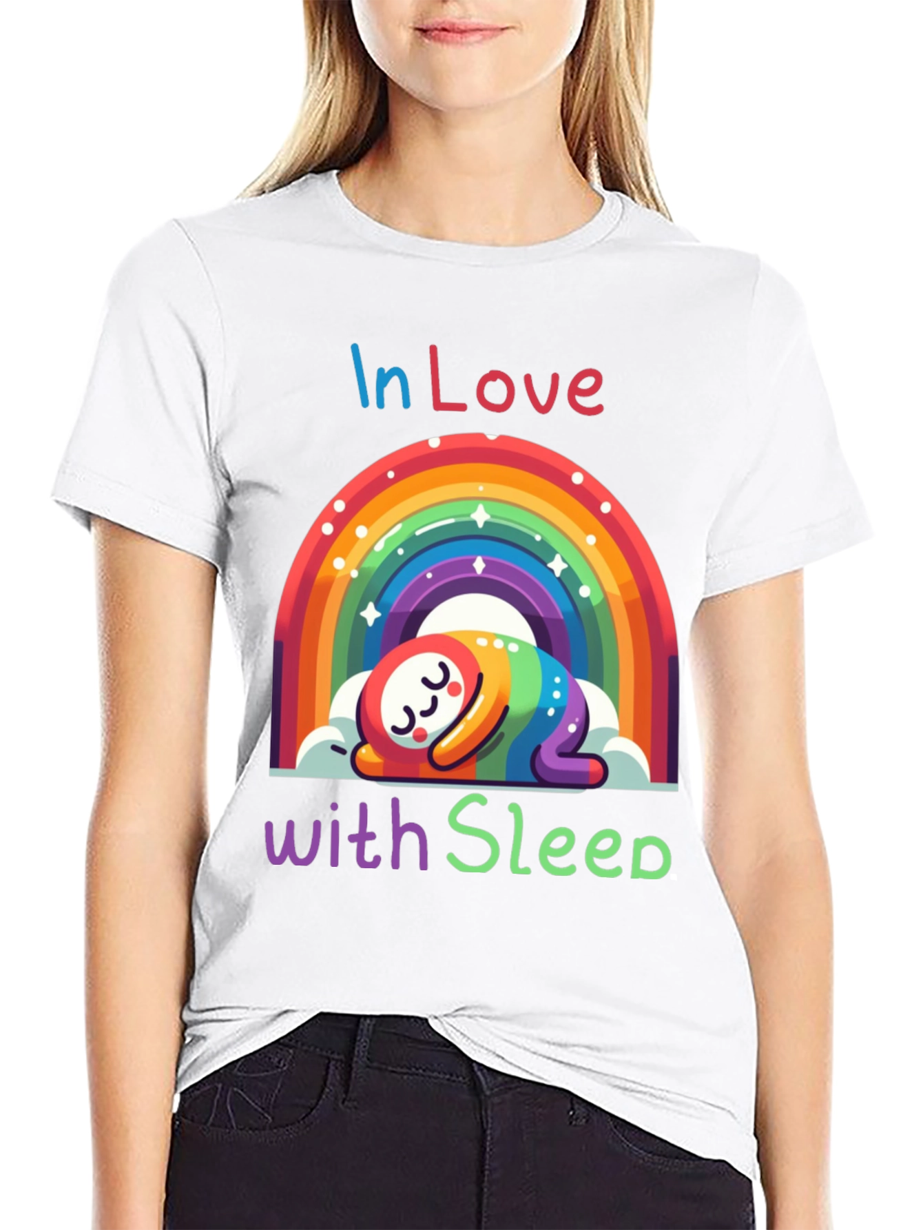 In Love With Sleep Rainbow T-Shirt