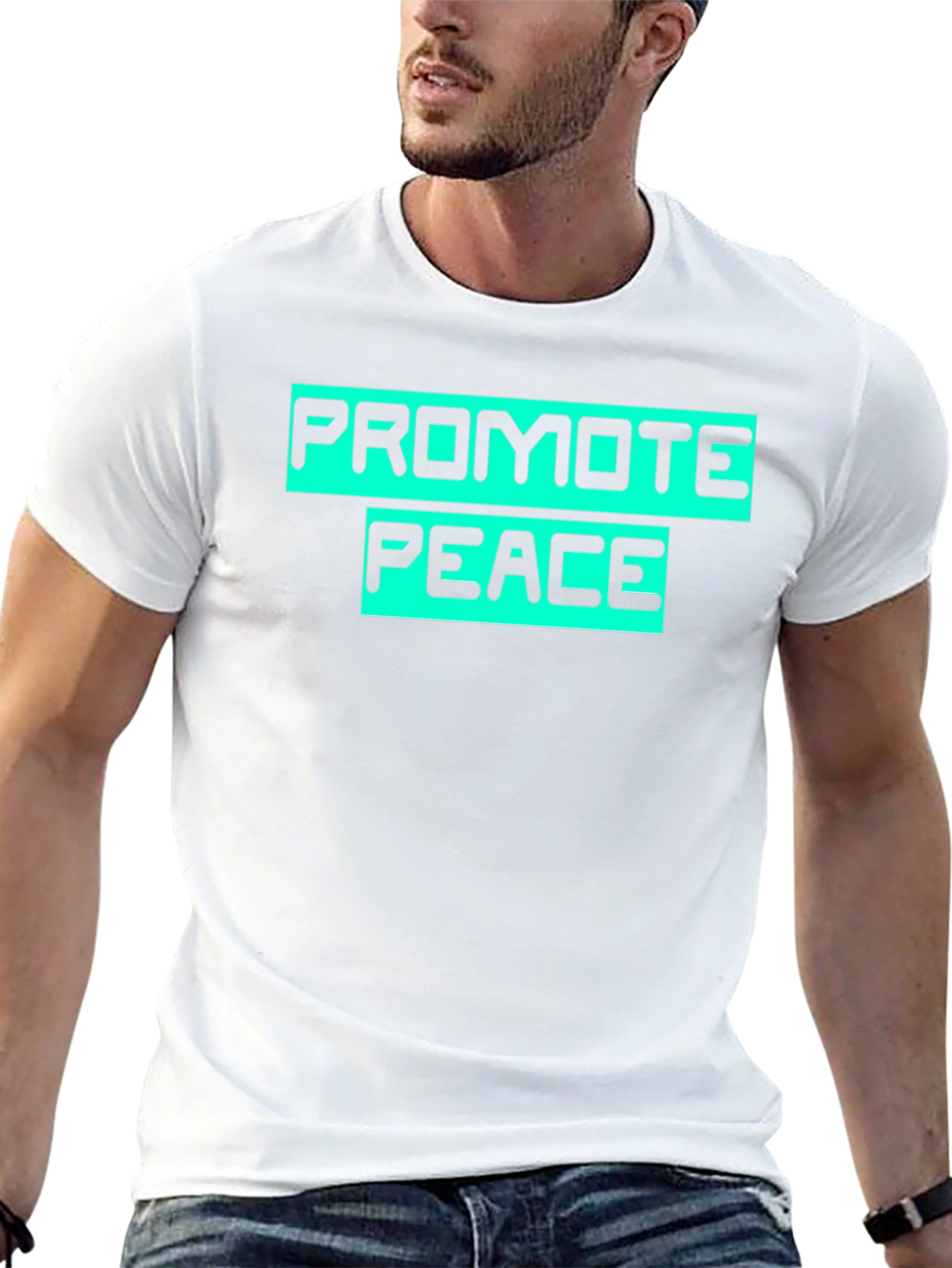 Promote Peace Graphic T-Shirt - Black