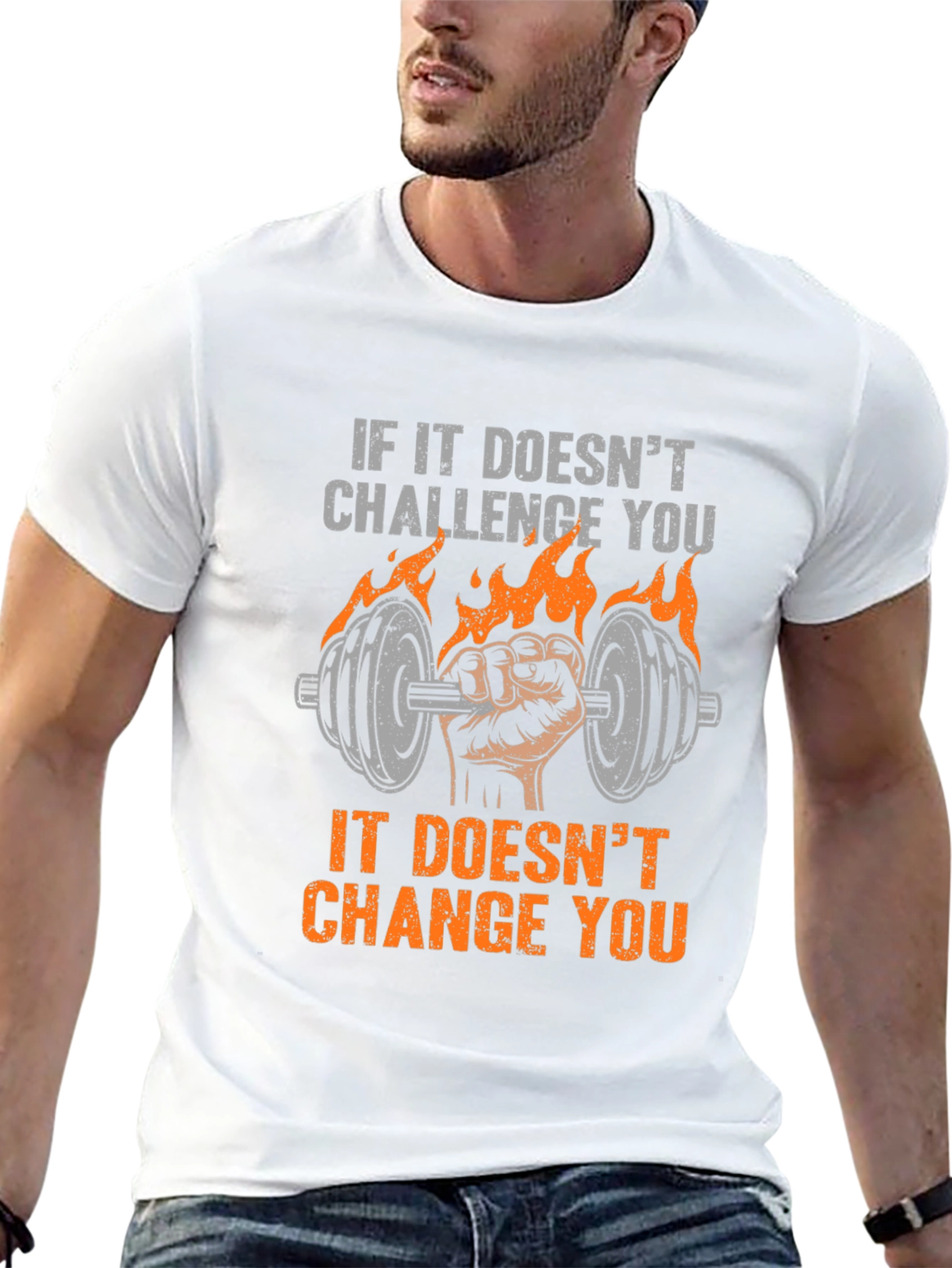 Challenge Changes T-Shirt - Gym Workout Motivation