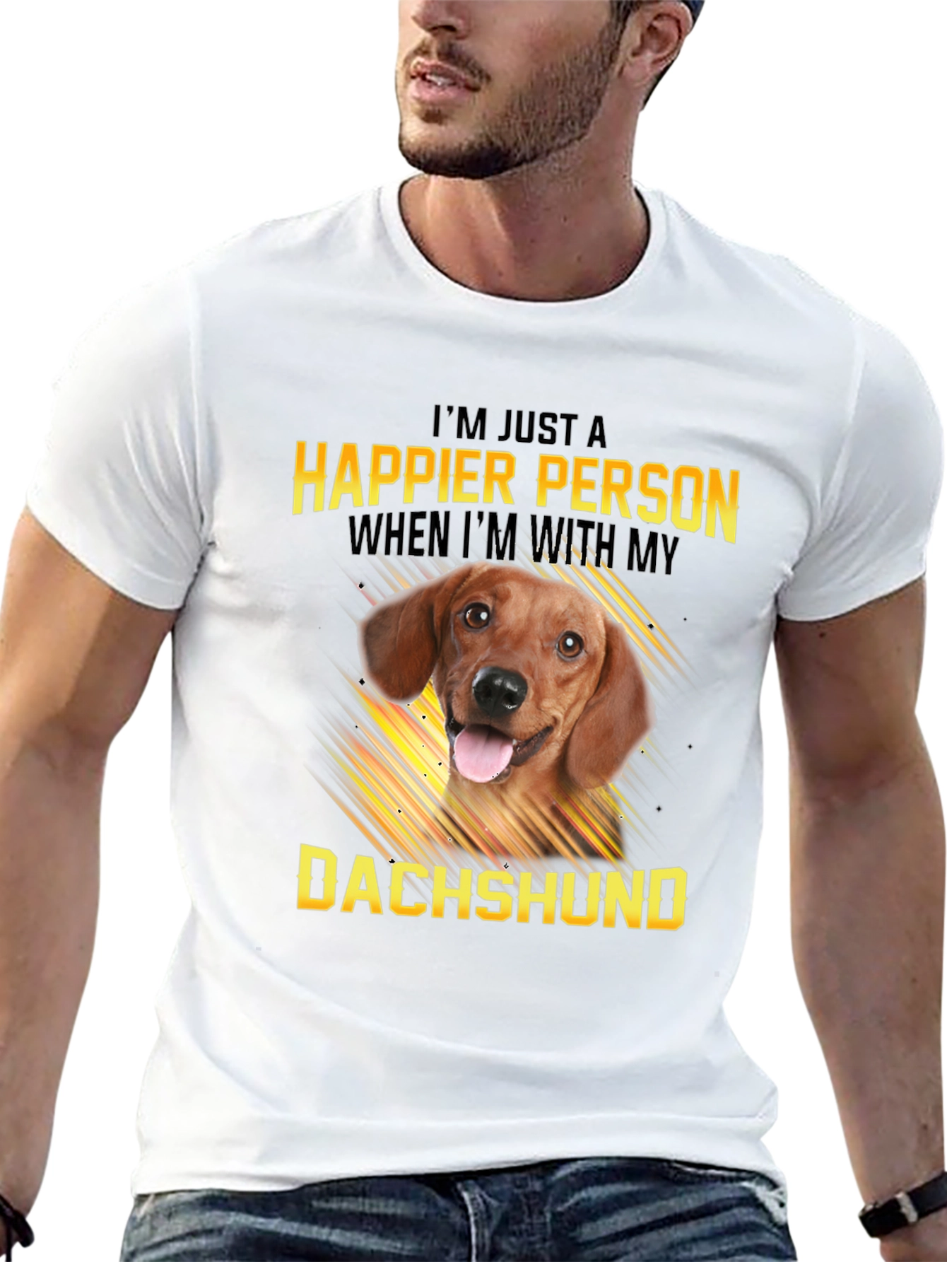 Happier Person Dachshund T-Shirt
