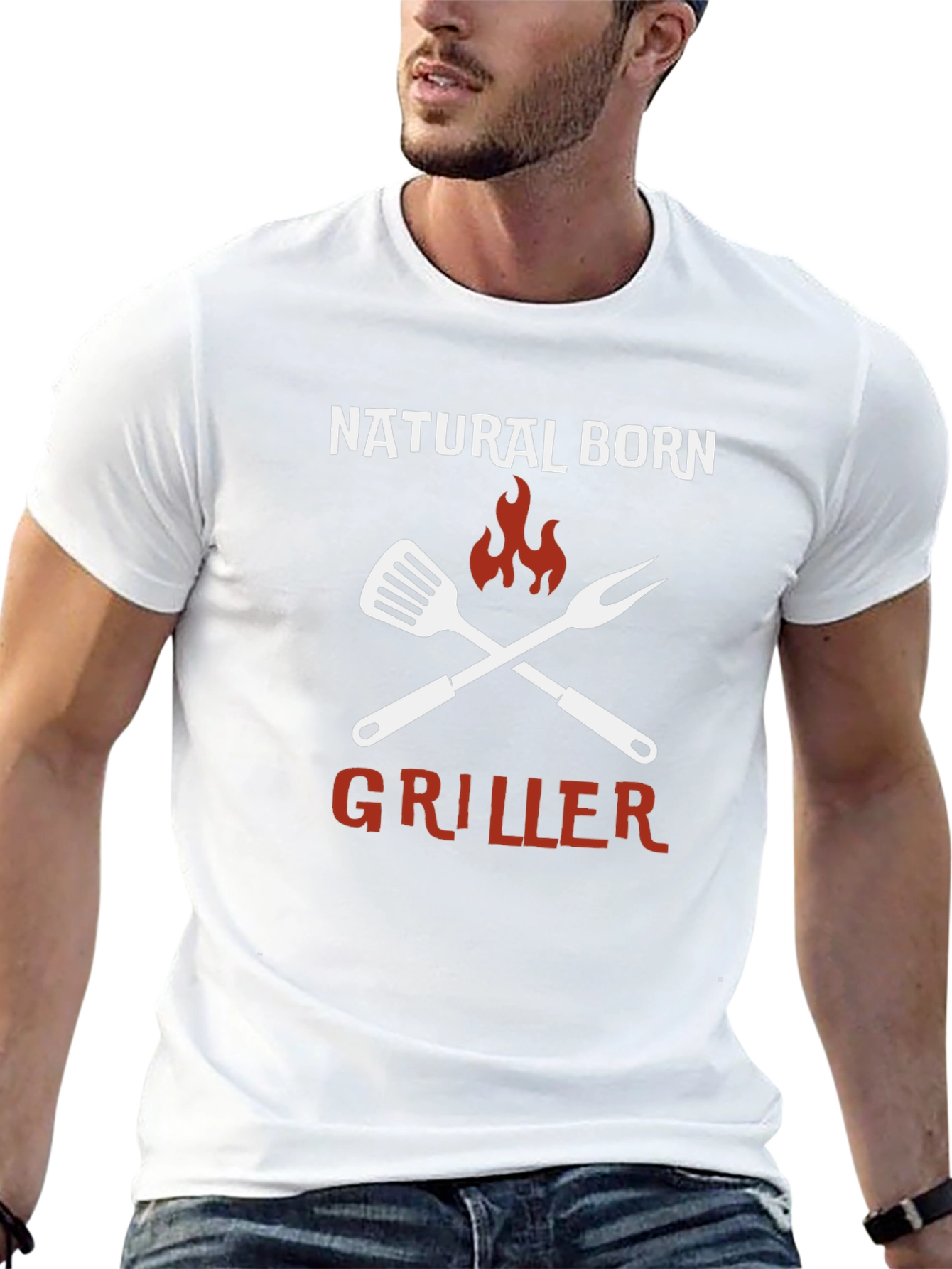 Natural Born Griller T-Shirt - BBQ Master Tee