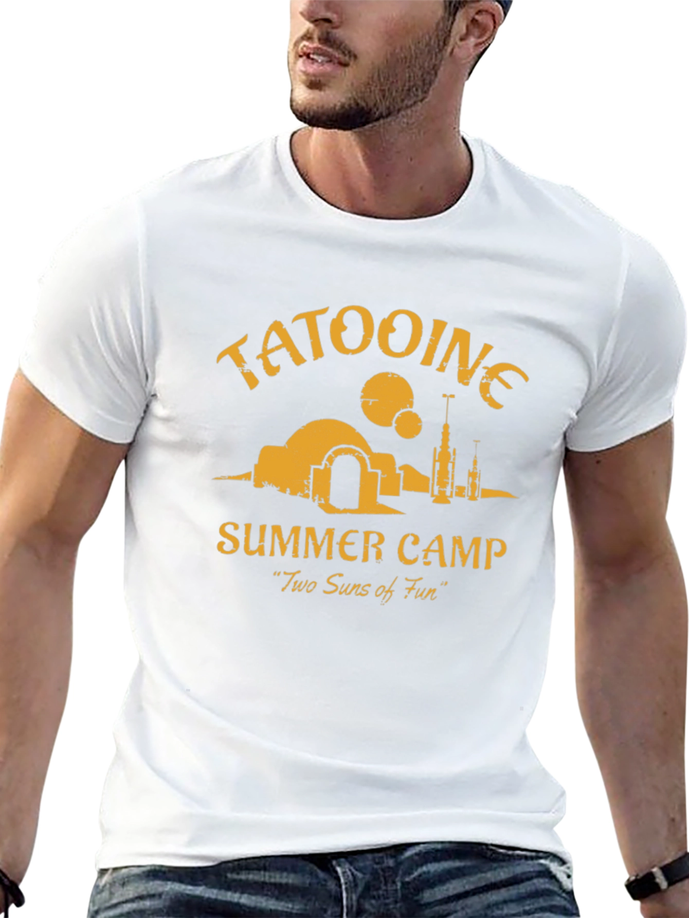 Tatooine Summer Camp Black Graphic T-Shirt