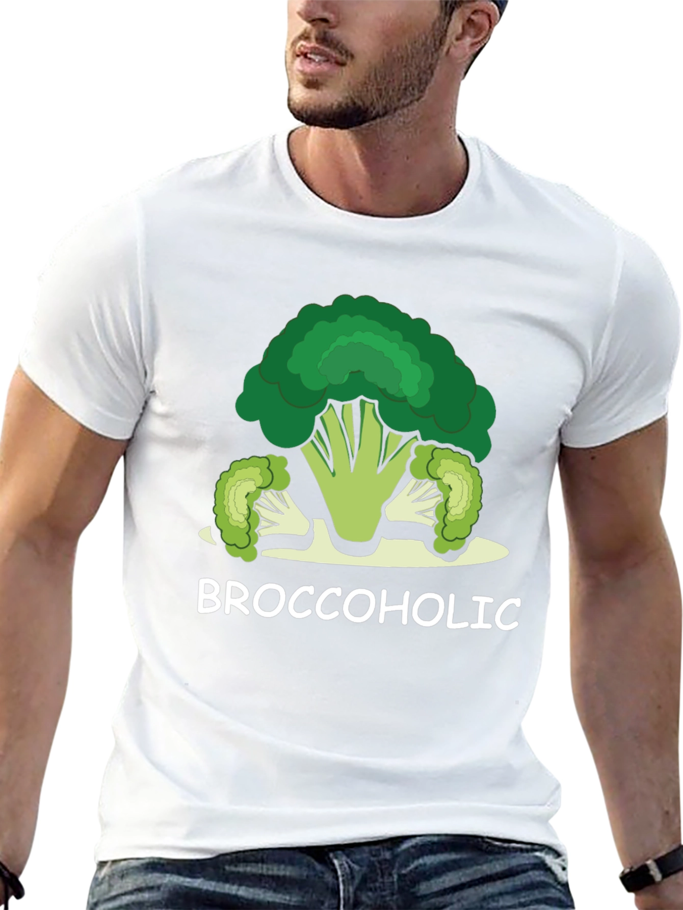 Broccoholic Graphic Tee - Funny Food Lover Shirt