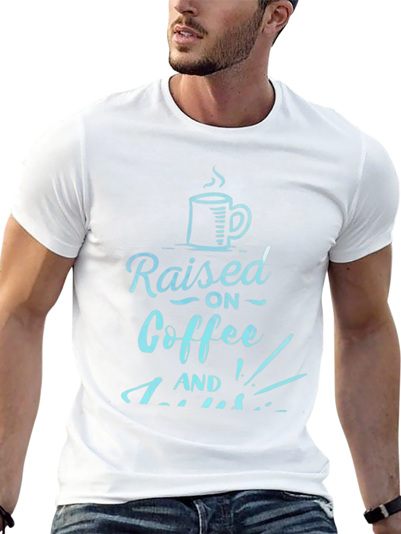 Coffee Lover Graphic Tee - Raised on Coffee and...