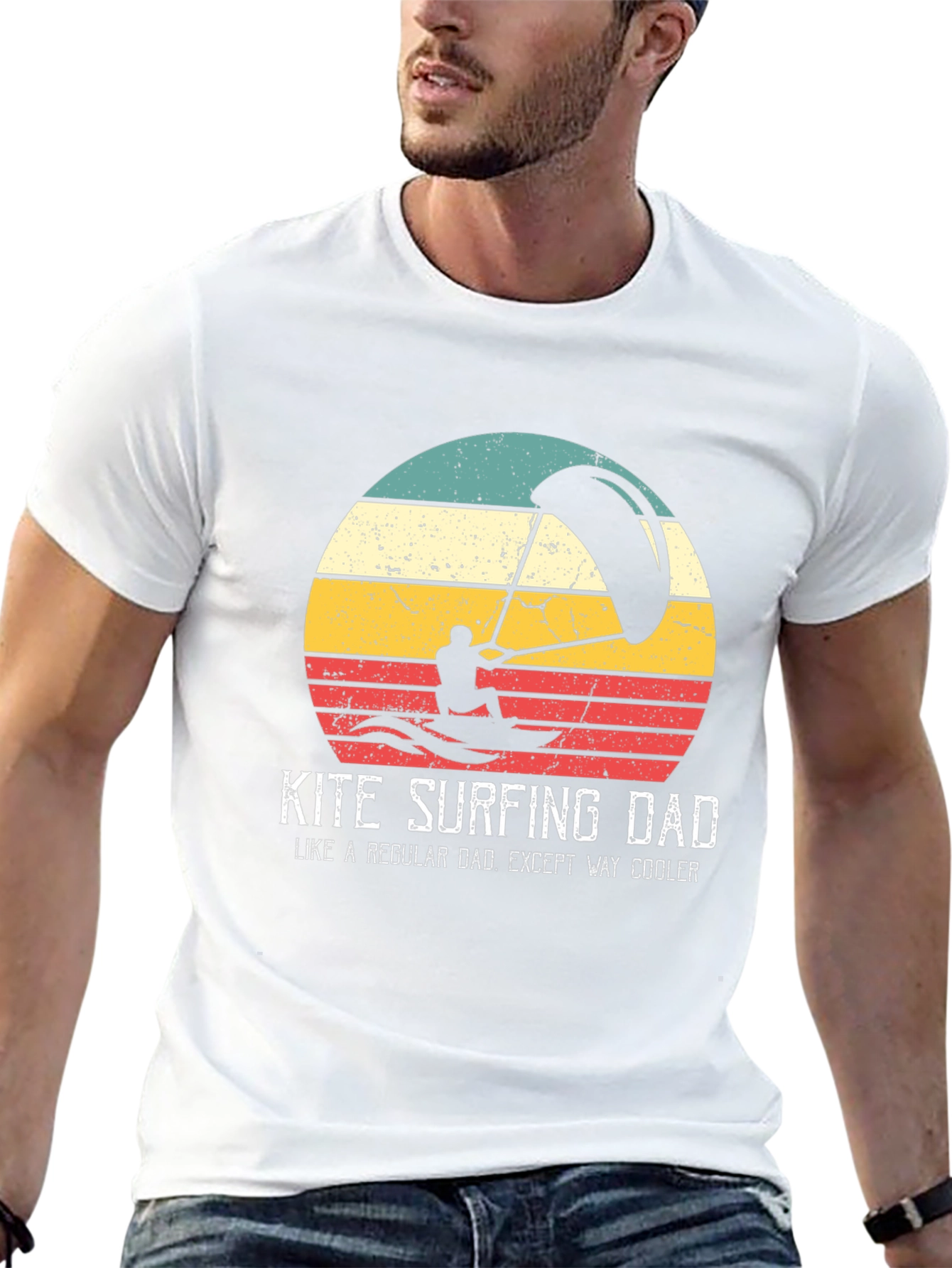 Kite Surfing Dad T-Shirt - Cool Dad Tee