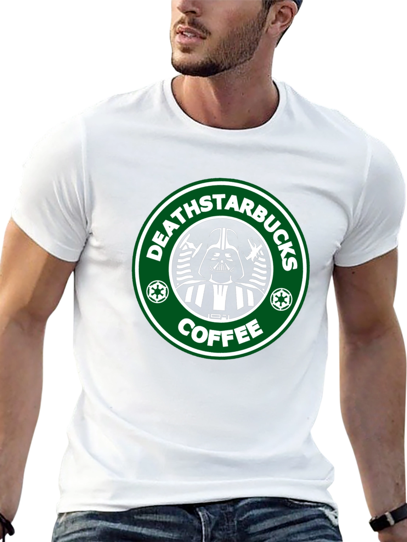 Deathstarbucks Coffee Graphic T-Shirt