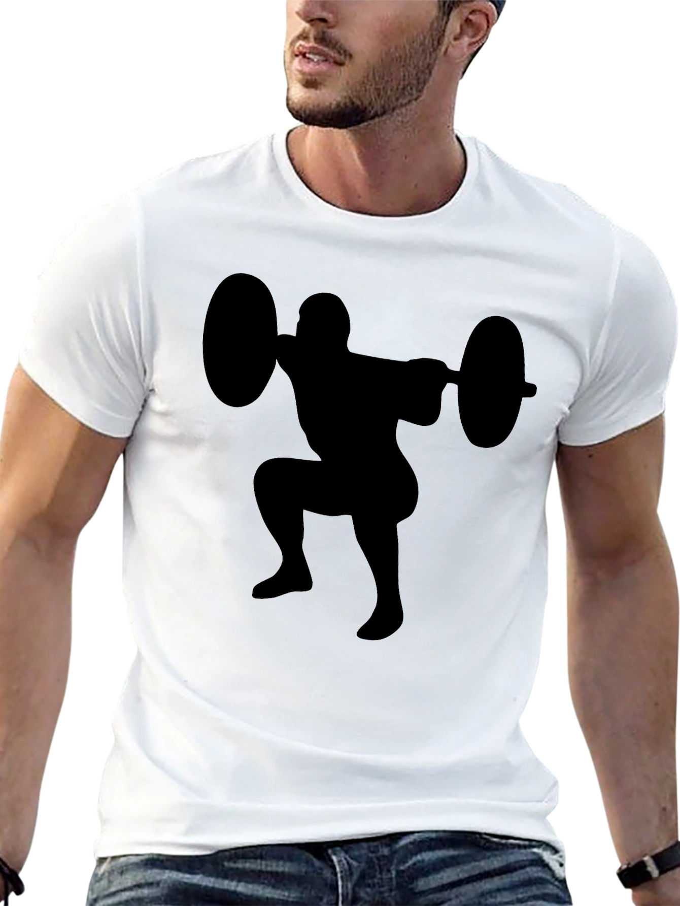Weightlifter Squat Black T-Shirt