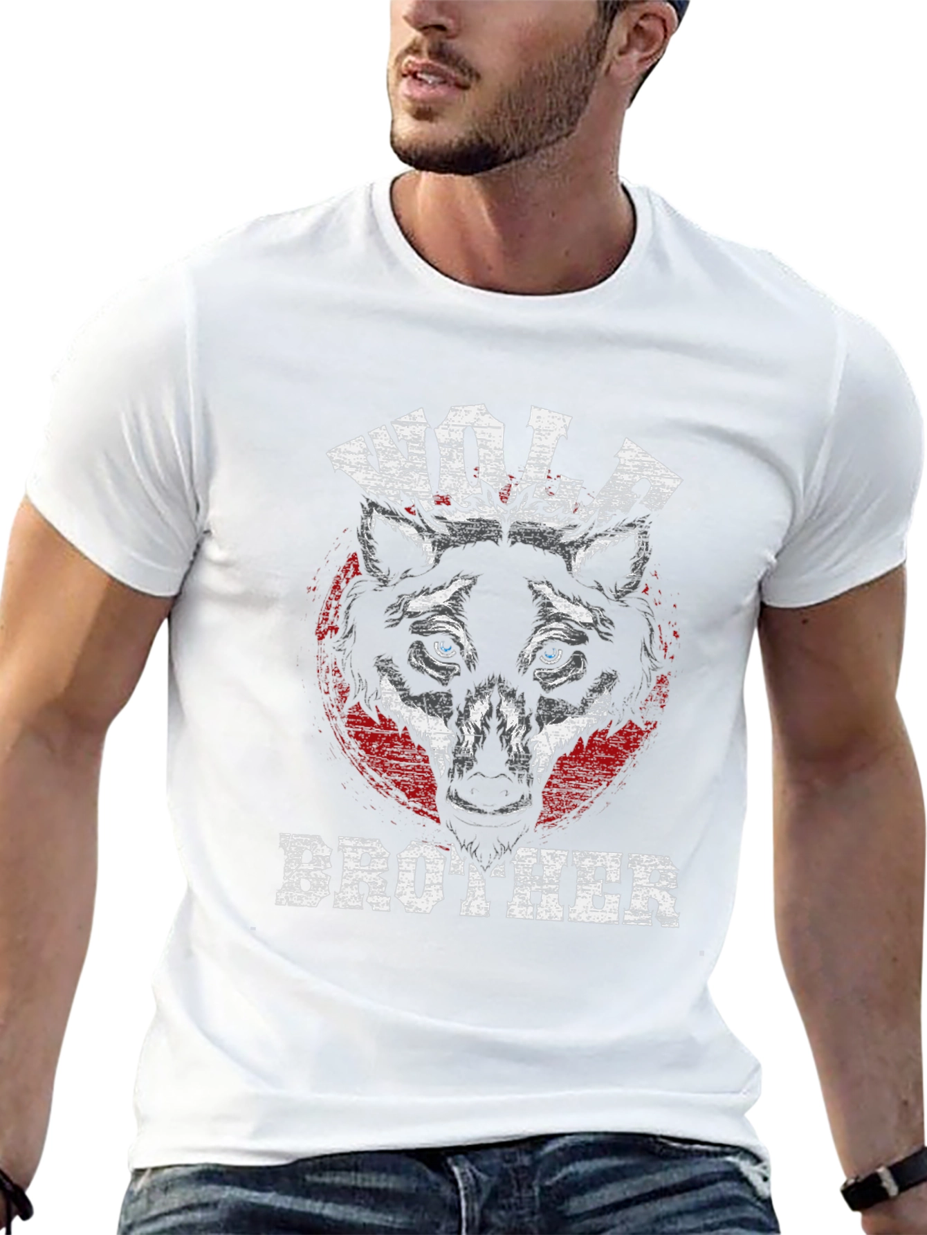 Wolf Brother Graphic Tee - Black Cotton T-Shirt